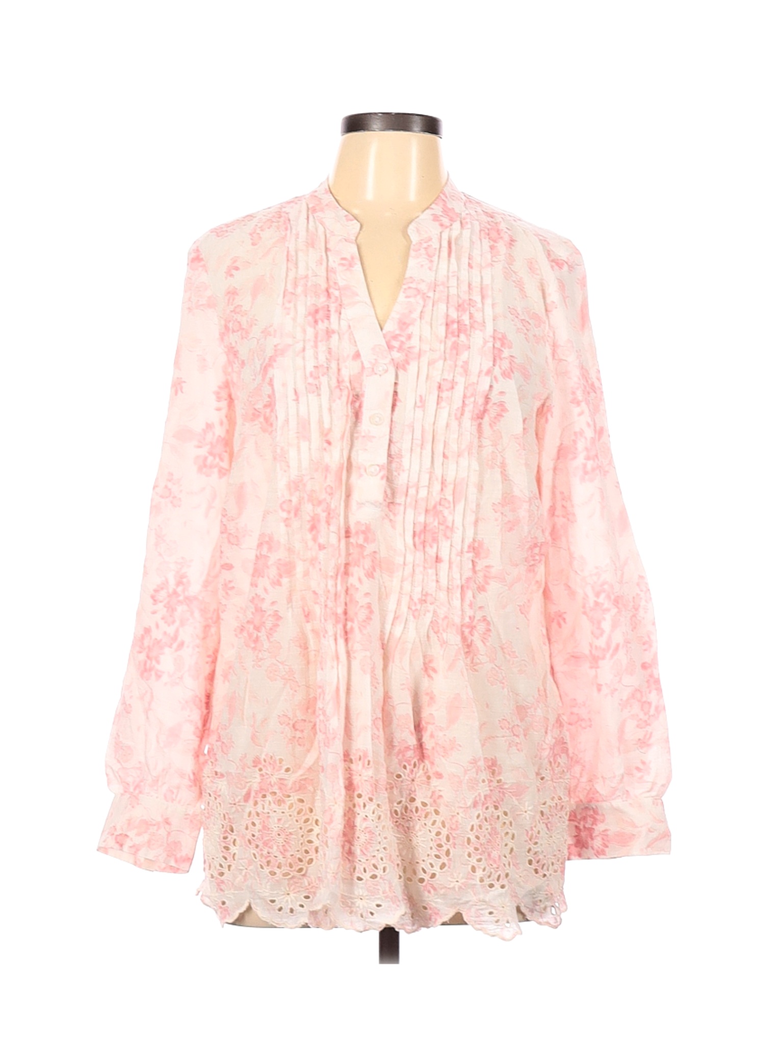 pink and gray womens blouse