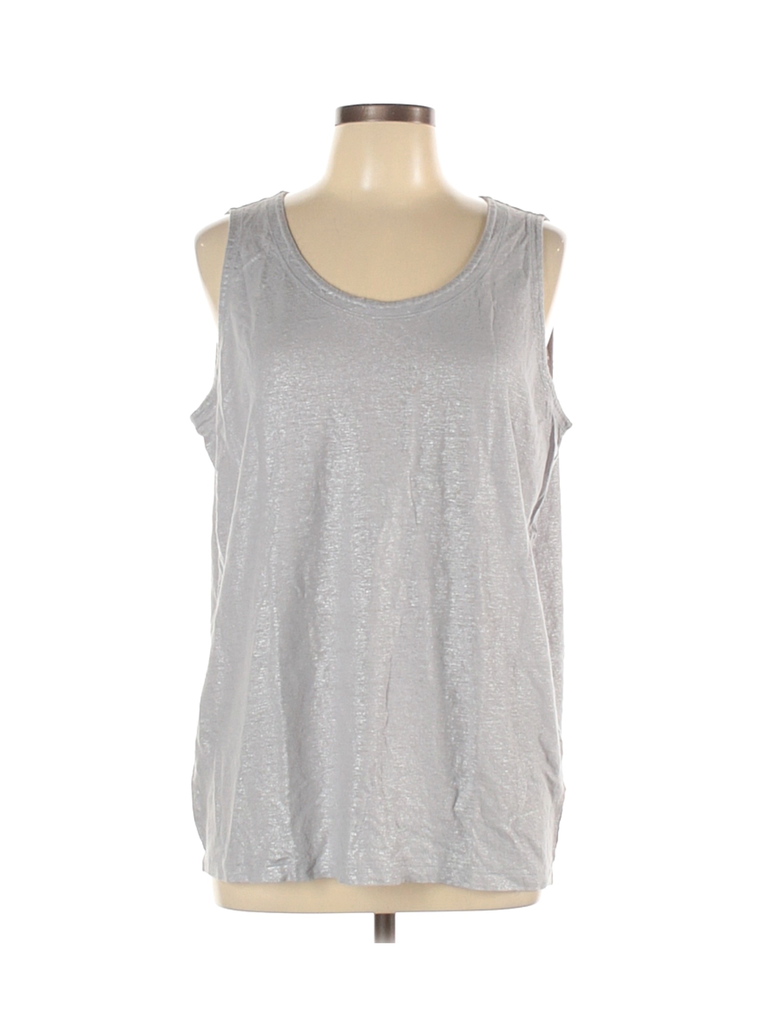 Eileen Fisher Women Gray Sleeveless T-Shirt L | eBay