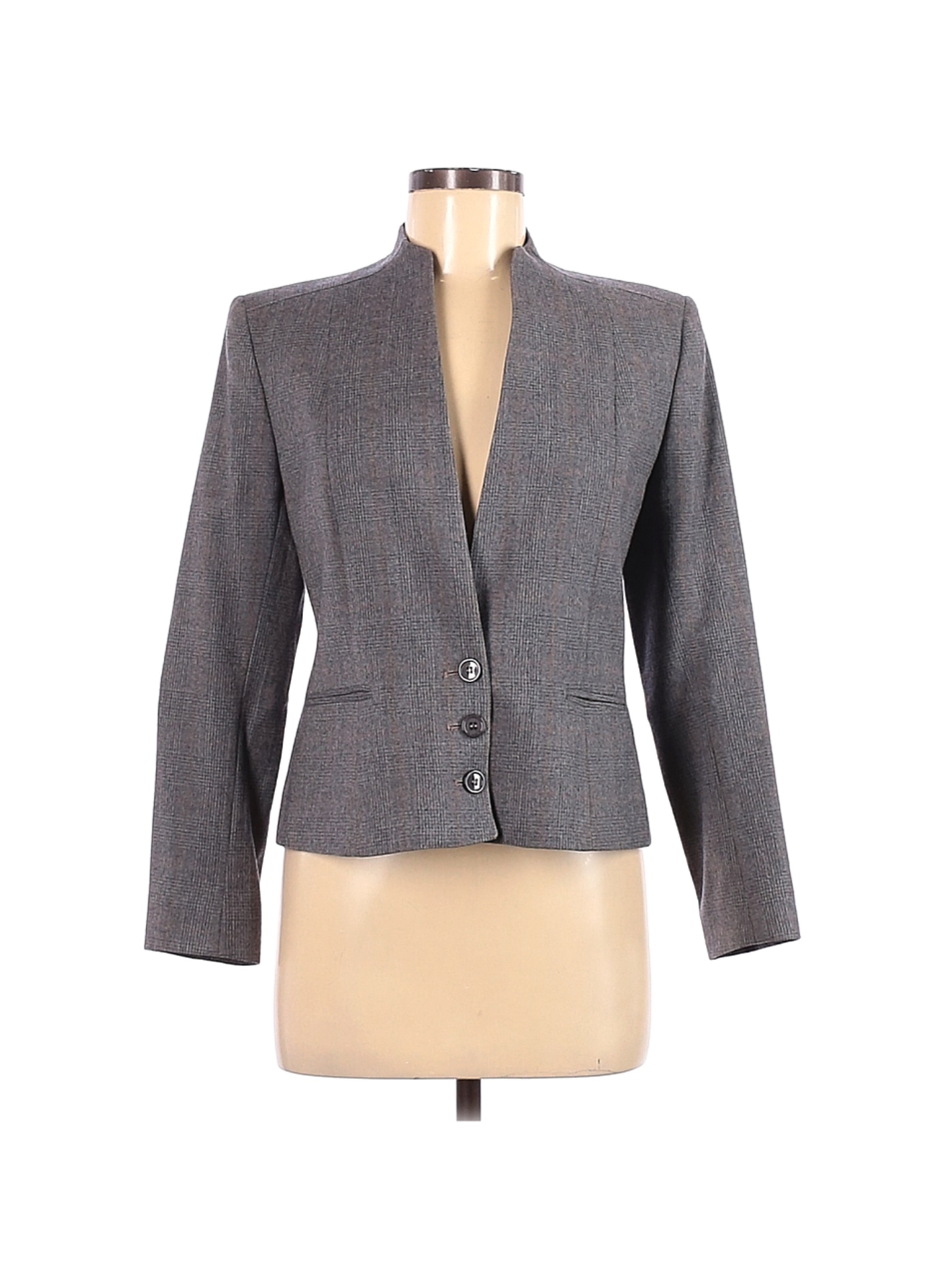 Harve Benard Women Gray Wool Blazer 8 | eBay