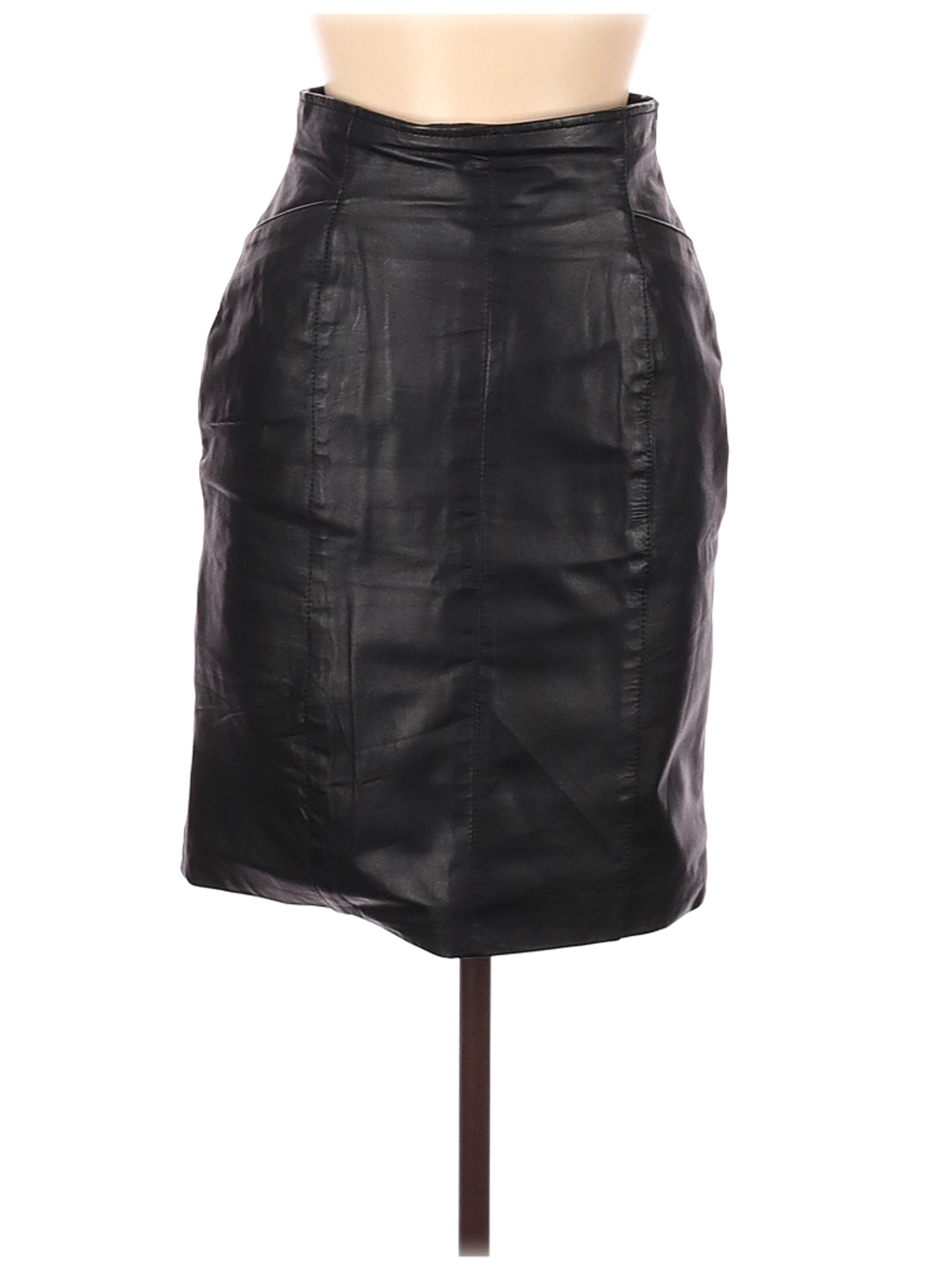 Wilsons Leather Women Black Leather Skirt 6 | eBay