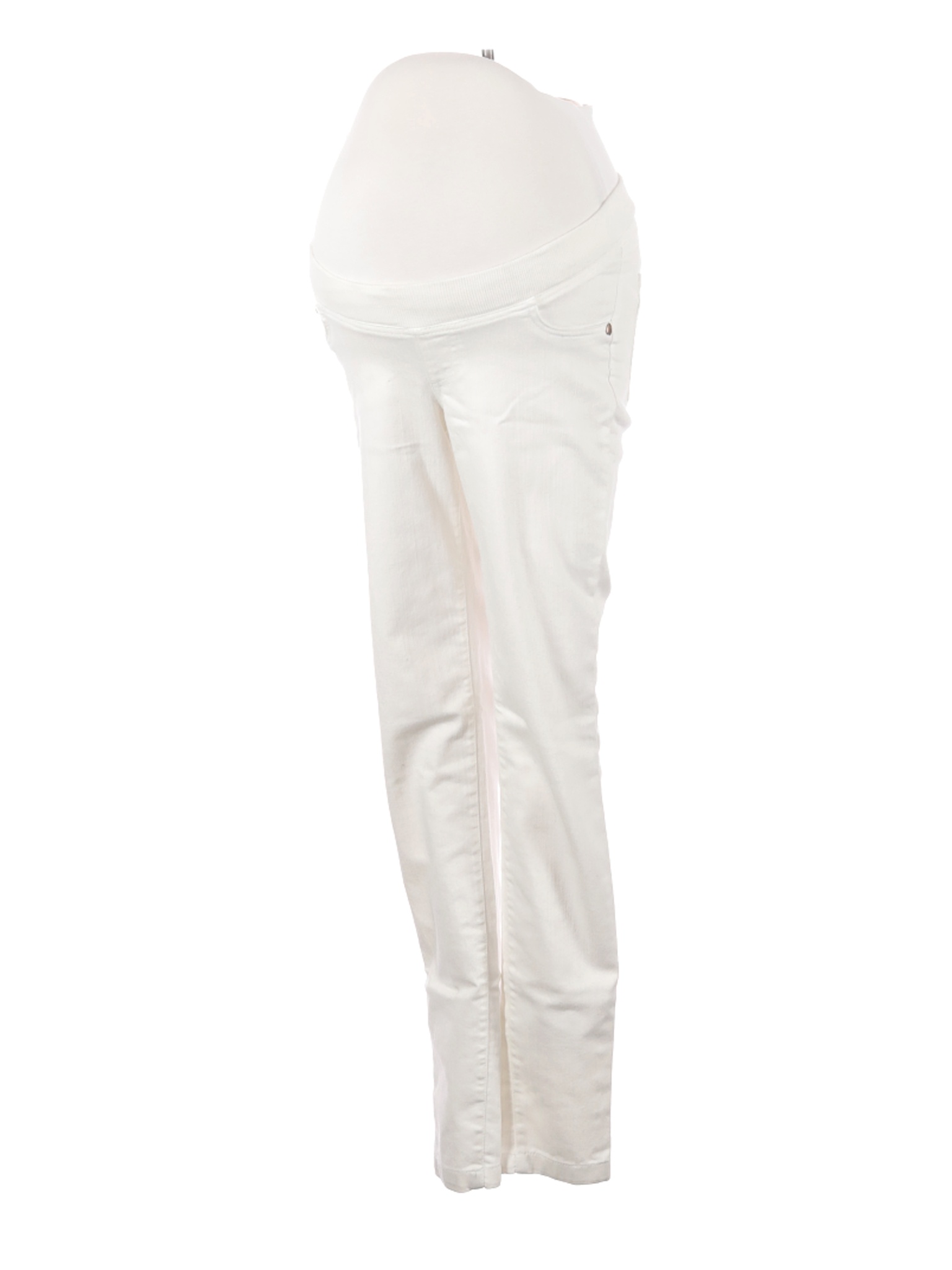 white maternity jeggings