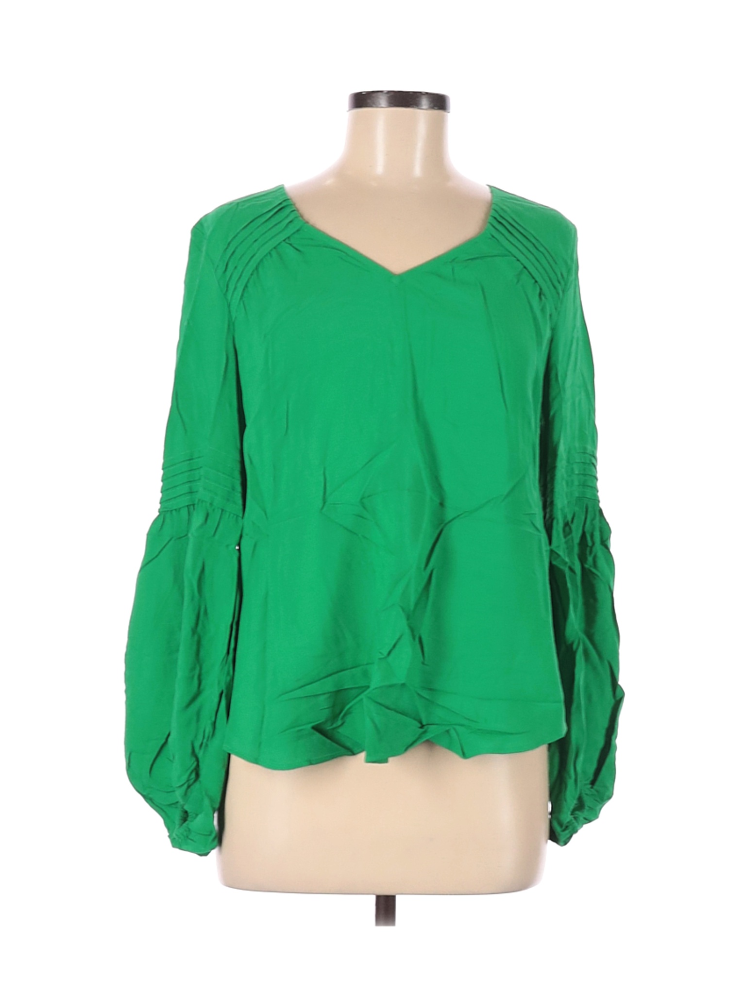 Maeve by Anthropologie Women Green Long Sleeve Blouse XS | eBay