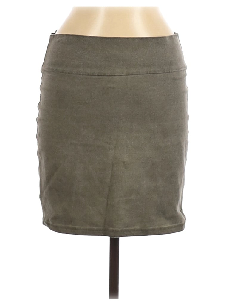 Cotton On Solid Gray Green Casual Skirt Size M - photo 1