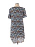 Lush 100% Polyester Chevron-herringbone Argyle Graphic Blue Casual Dress Size S - photo 2
