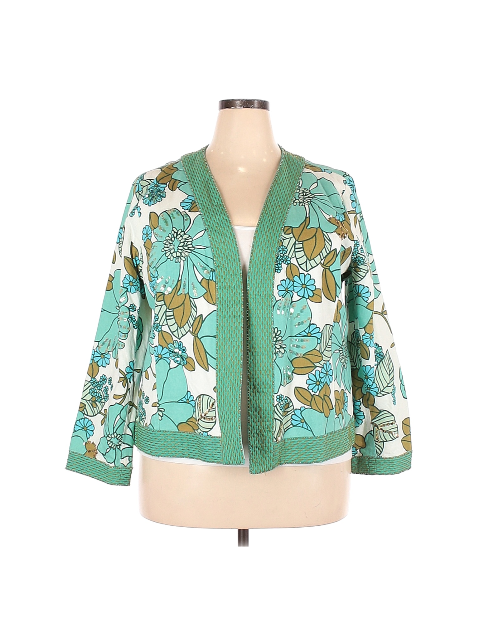 Silkland Women Green Kimono 2X Plus | eBay