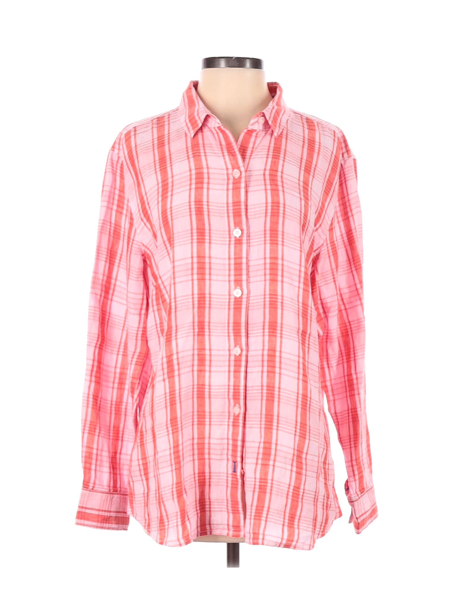Tommy Bahama Women Pink Long Sleeve Button-Down Shirt L | eBay