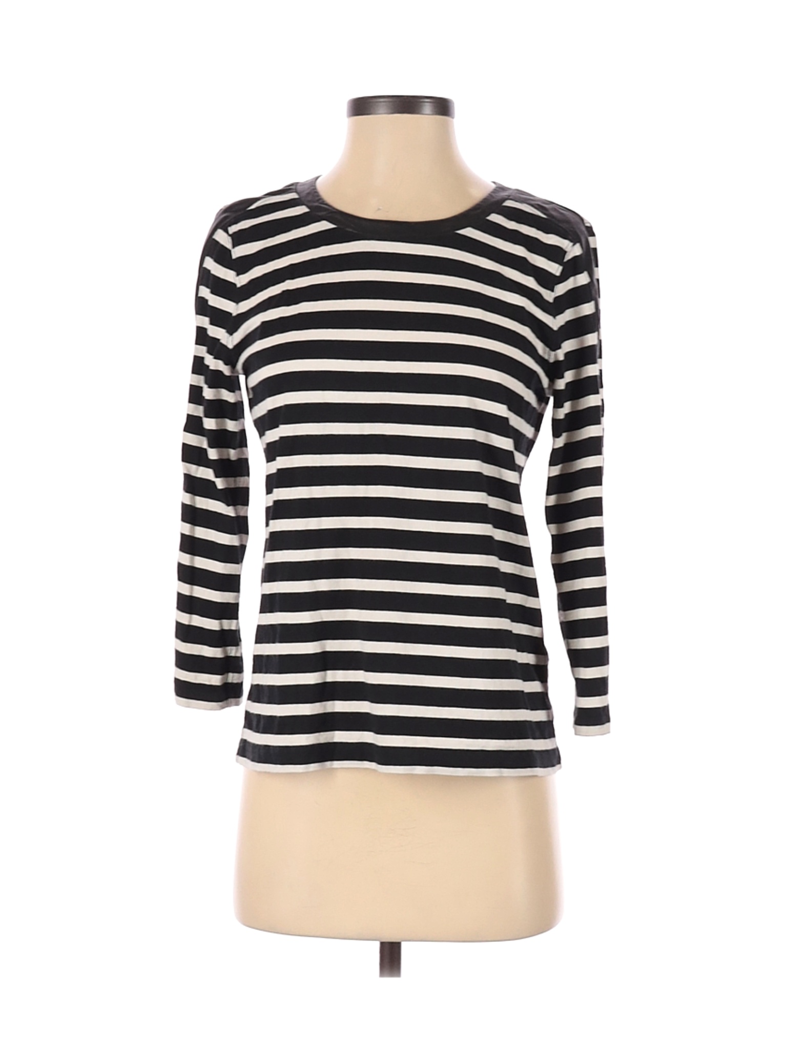 J.Crew Women Black 3/4 Sleeve T-Shirt S | eBay