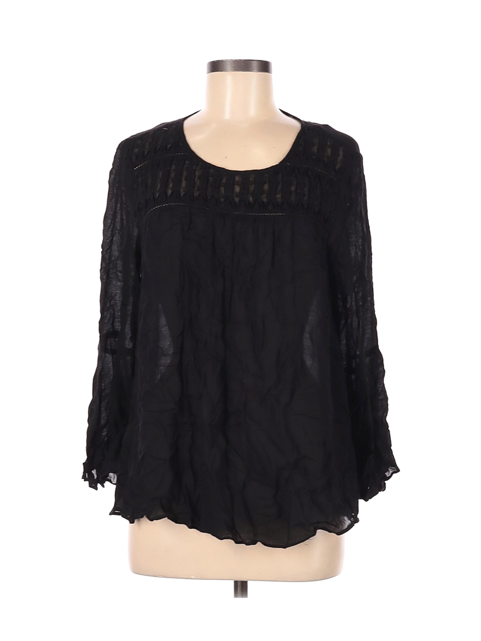 Jessica Simpson Women Black Long Sleeve Blouse M | eBay