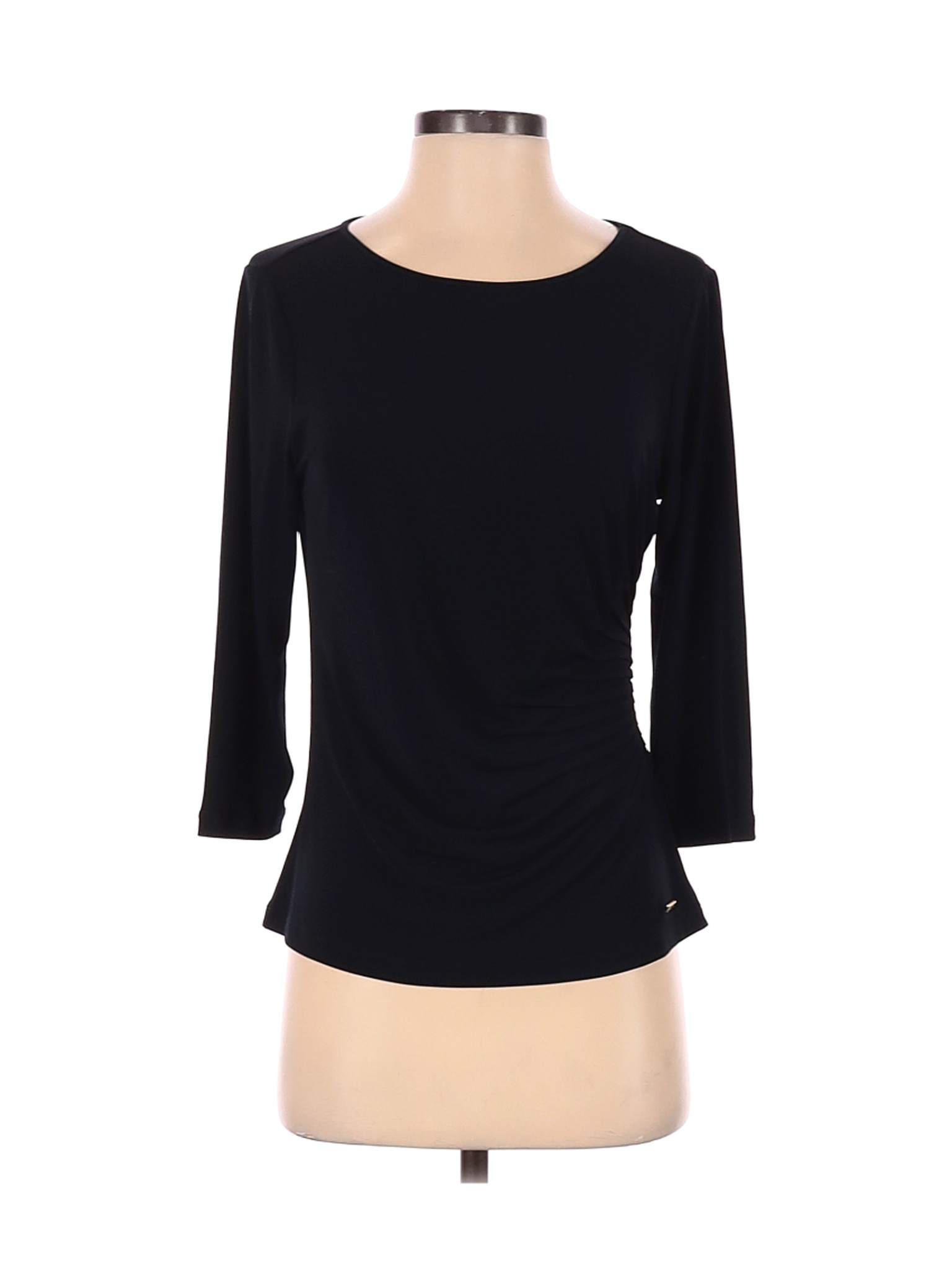 Calvin Klein Women Black 3/4 Sleeve Top S | eBay