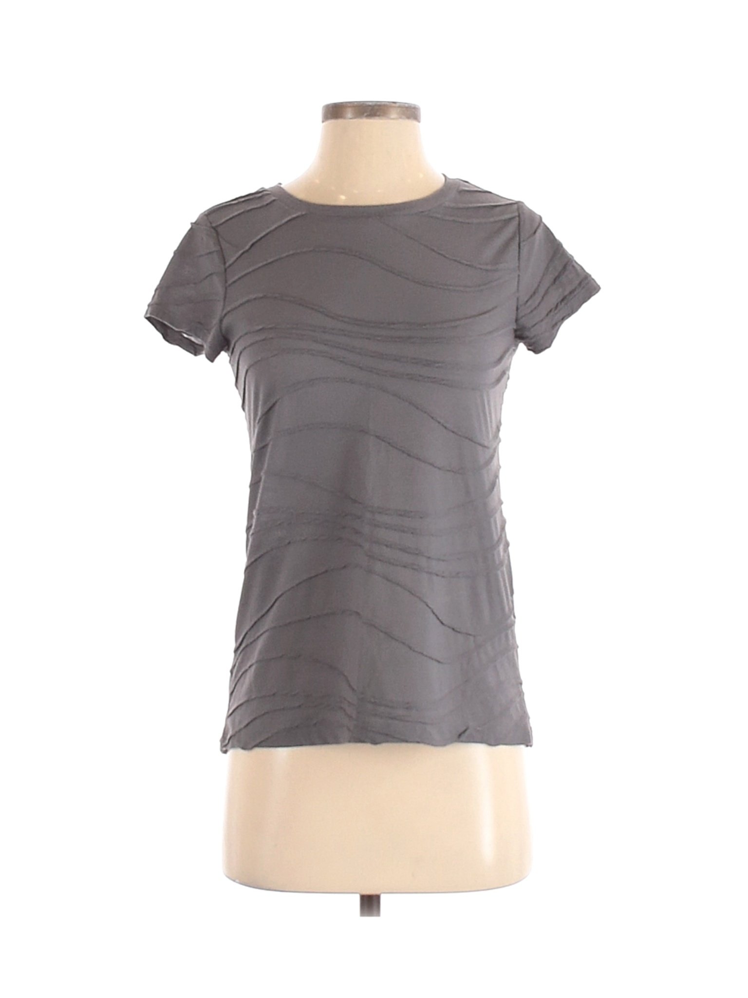 Simply Vera Vera Wang Women Gray Short Sleeve Top XS | eBay