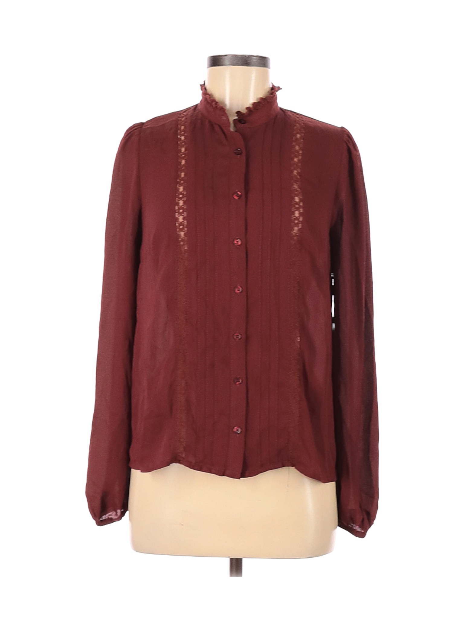forever21 contemporary red button shirt