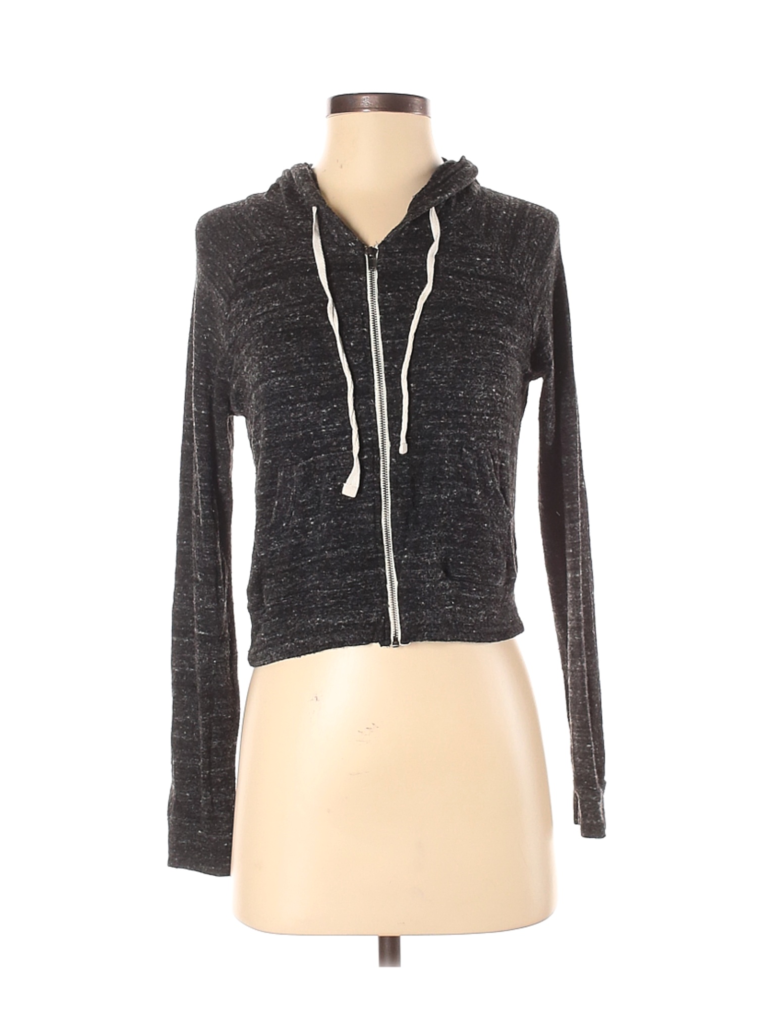 plain black zip up sweater