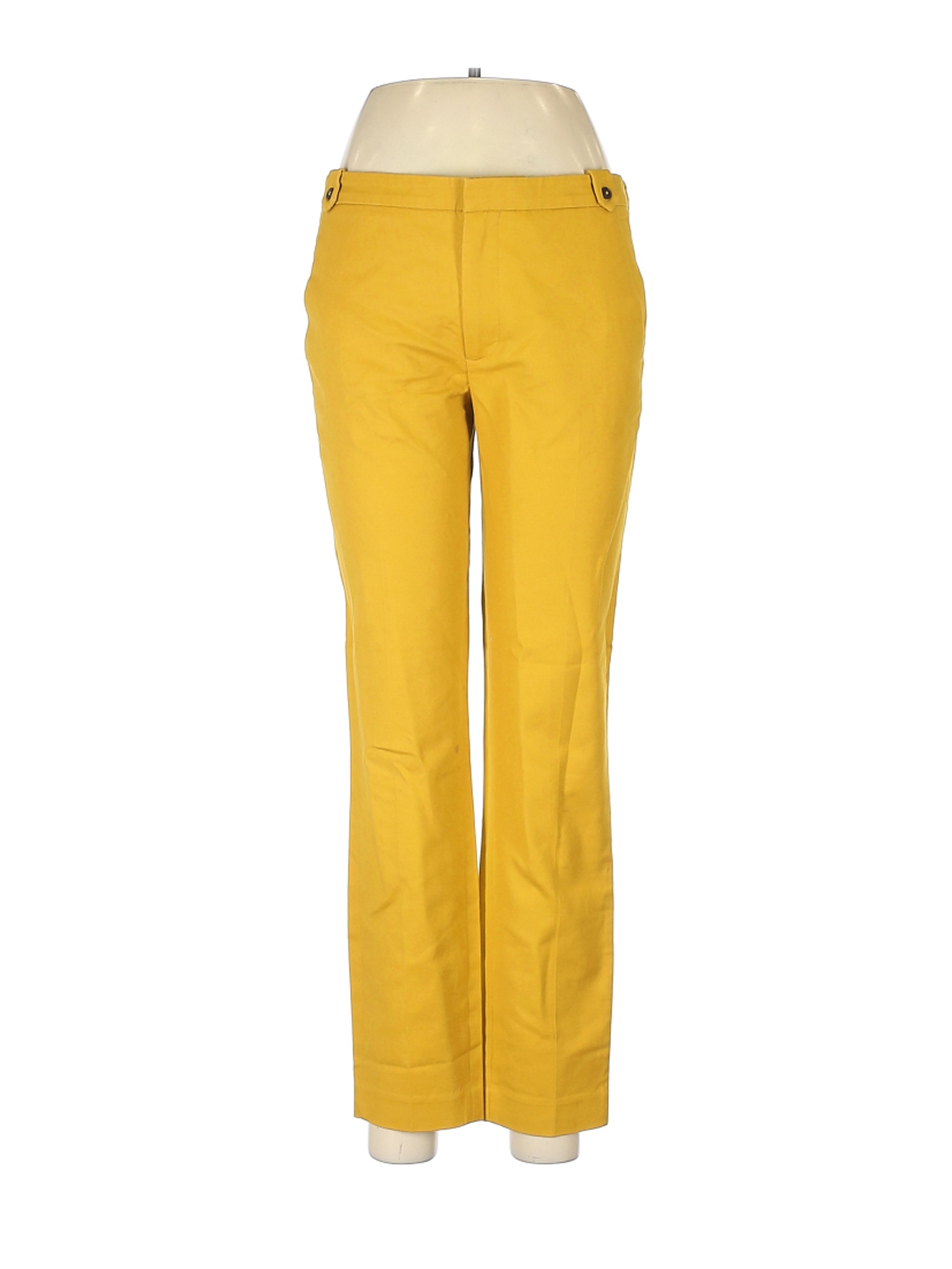 Zara Basic Women Yellow Dress Pants 6 | eBay