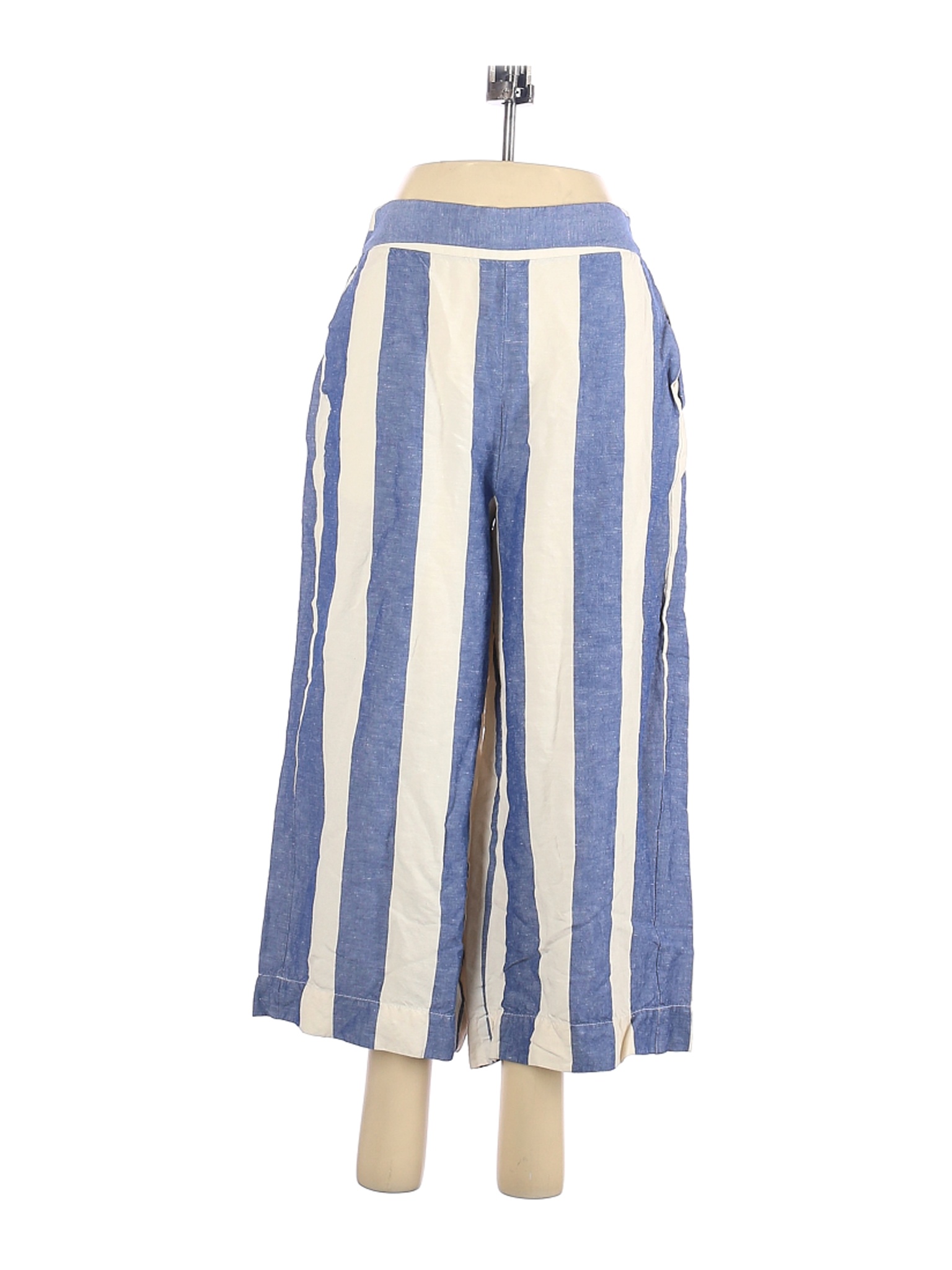 blue linen pants womens