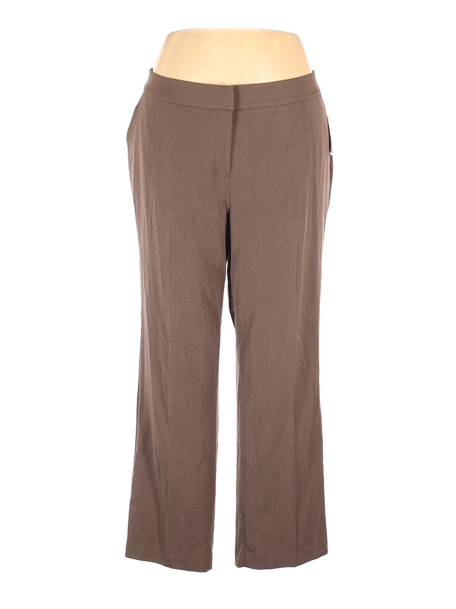 NWT Investments II Women Brown Dress Pants 24 Plus | eBay