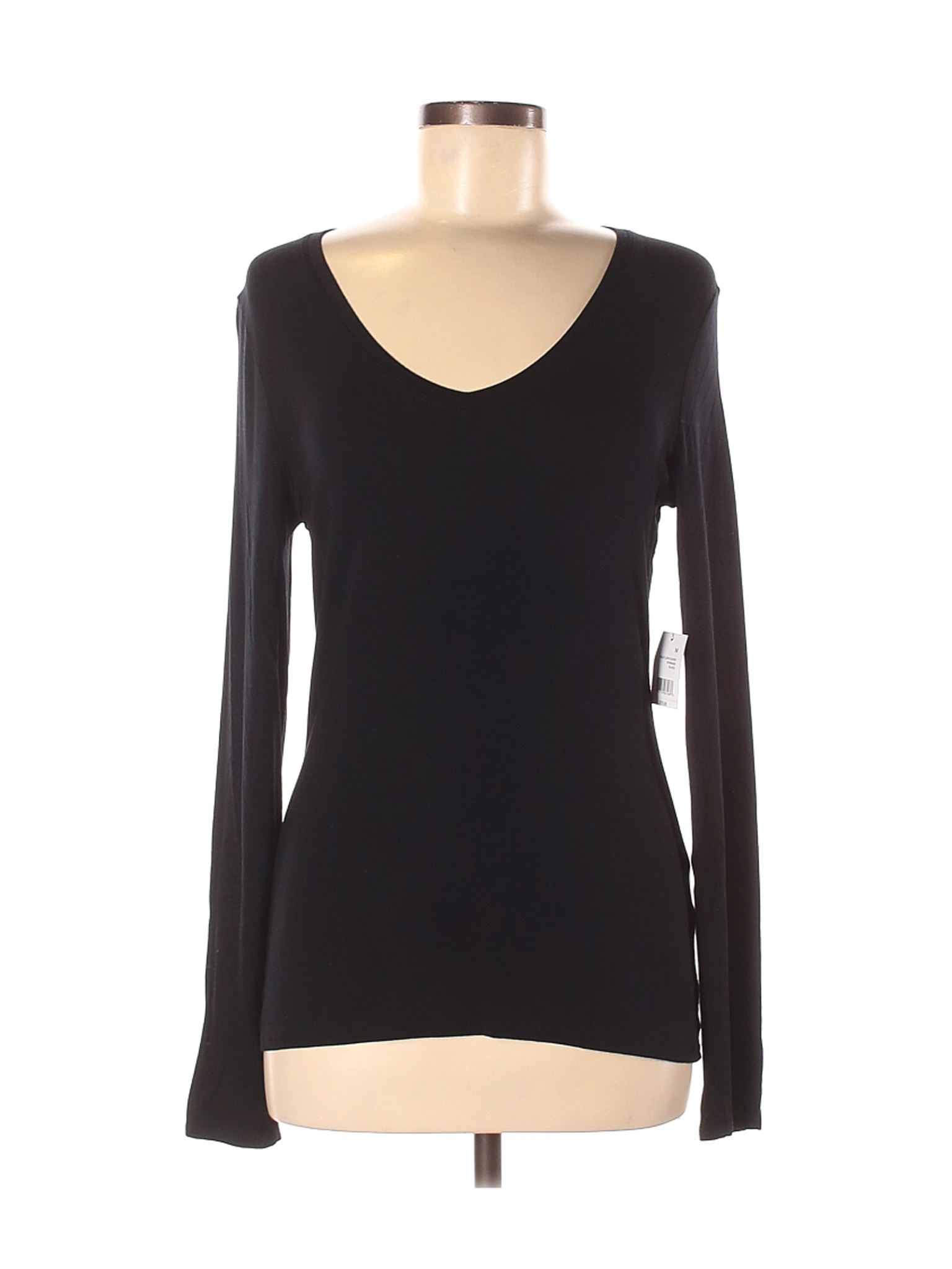 NWT Tahari Women Black Long Sleeve T-Shirt M | eBay