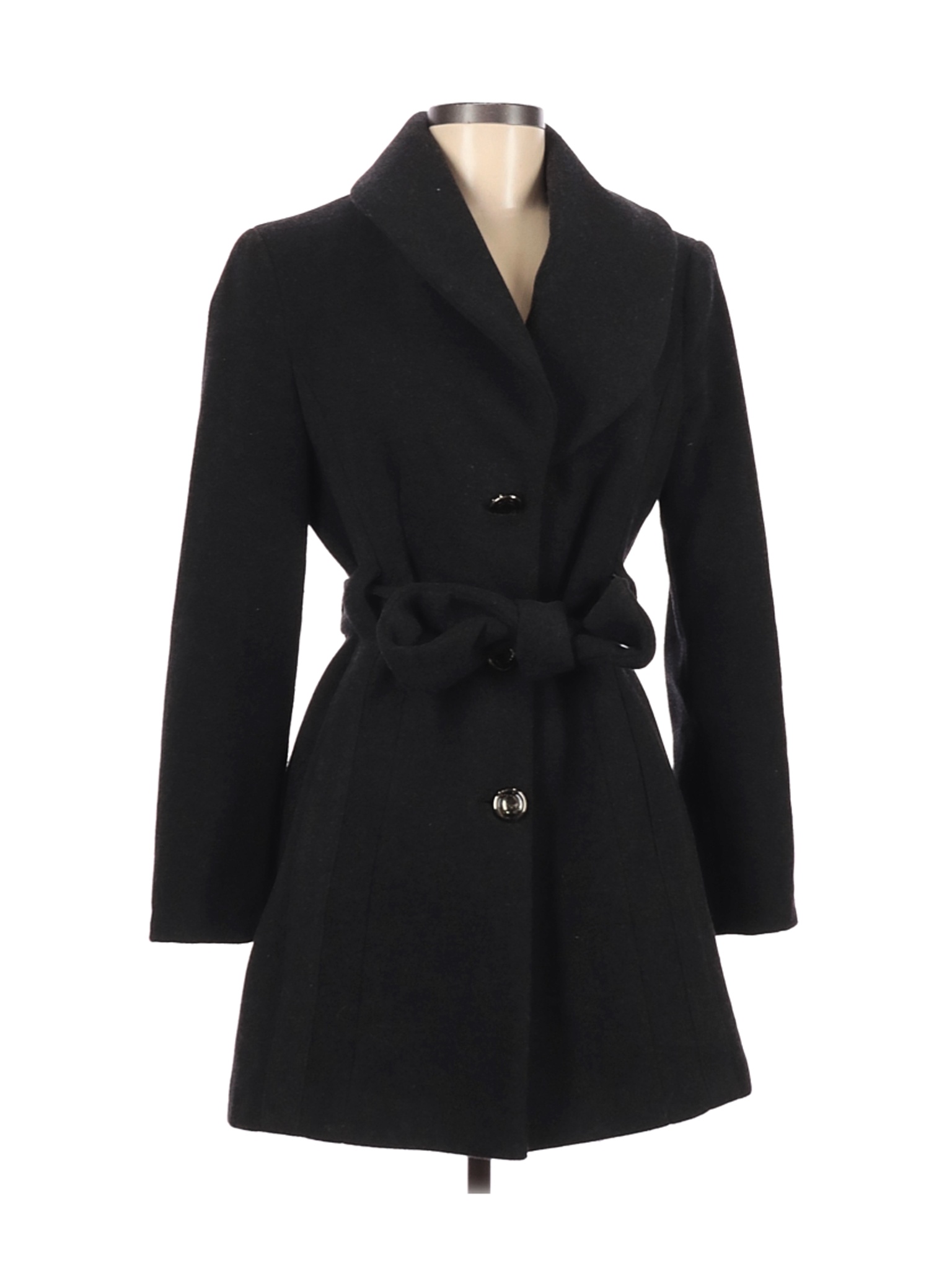 Calvin Klein Women Black Wool Coat 4 | eBay