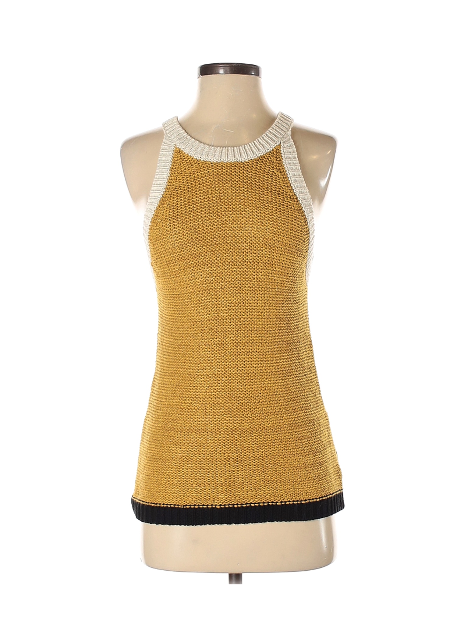 womens yellow sleeveless top
