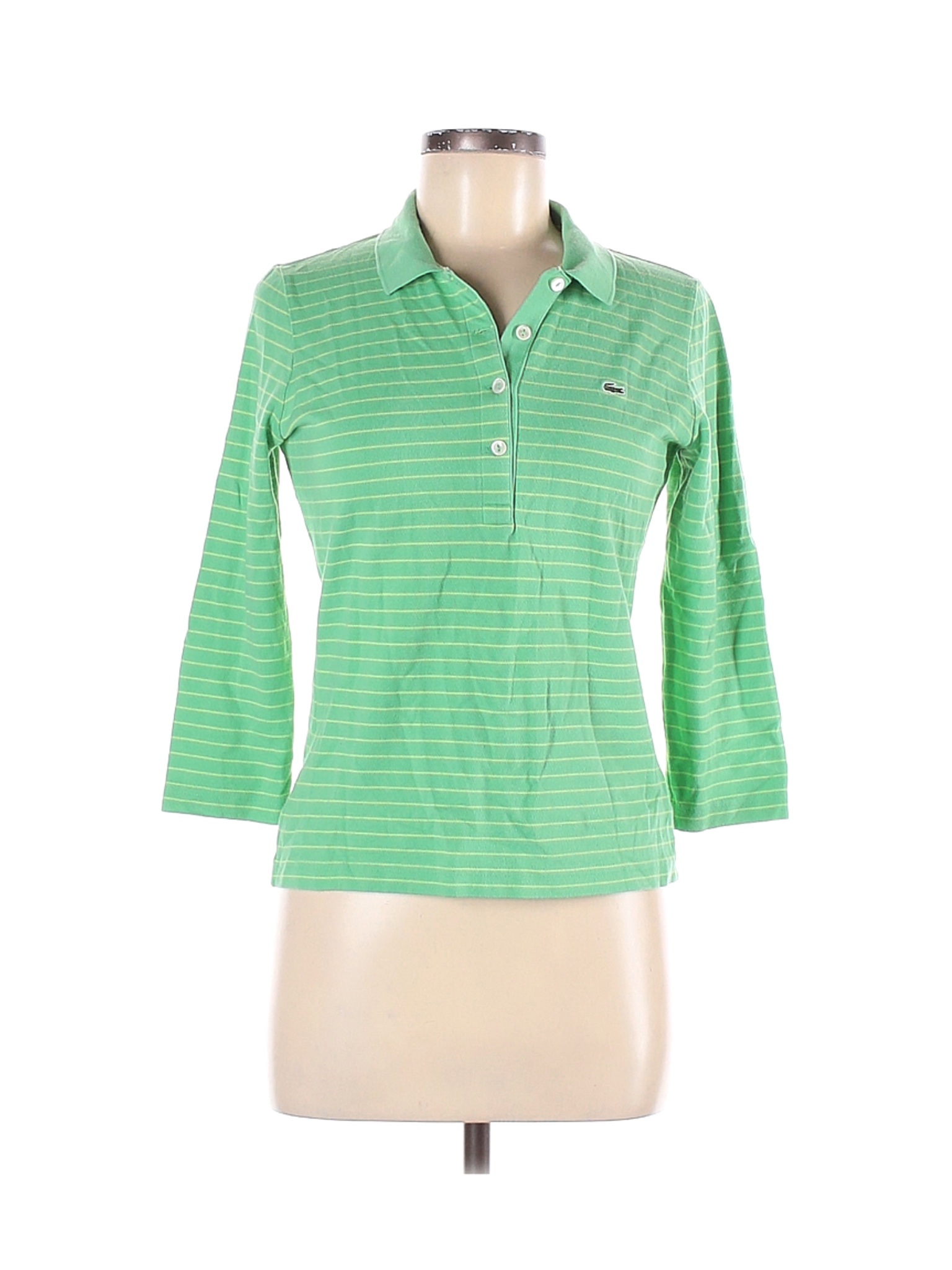 lacoste long sleeve polo green