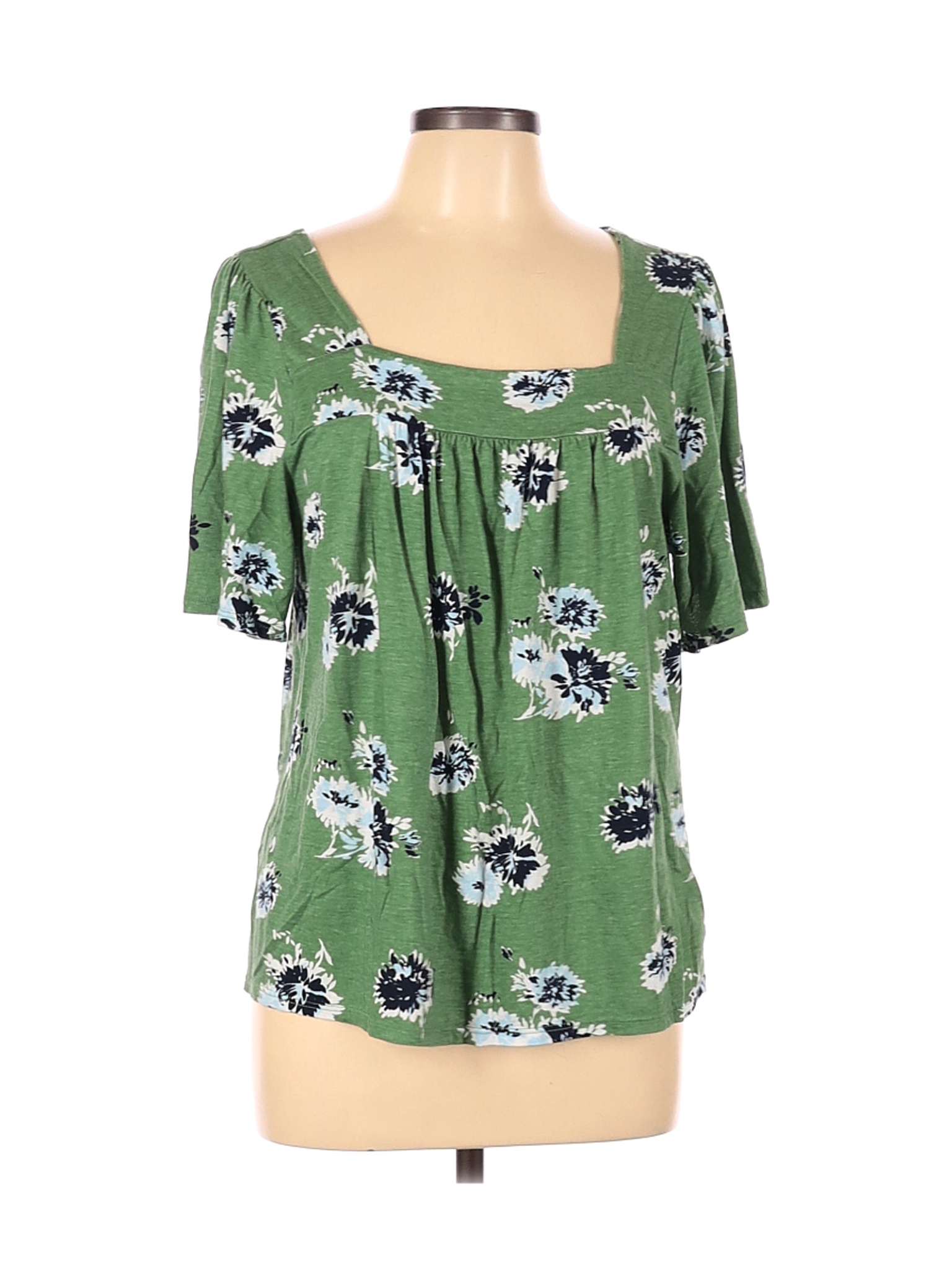 Lucky Brand Women Green Short Sleeve Top XL | eBay