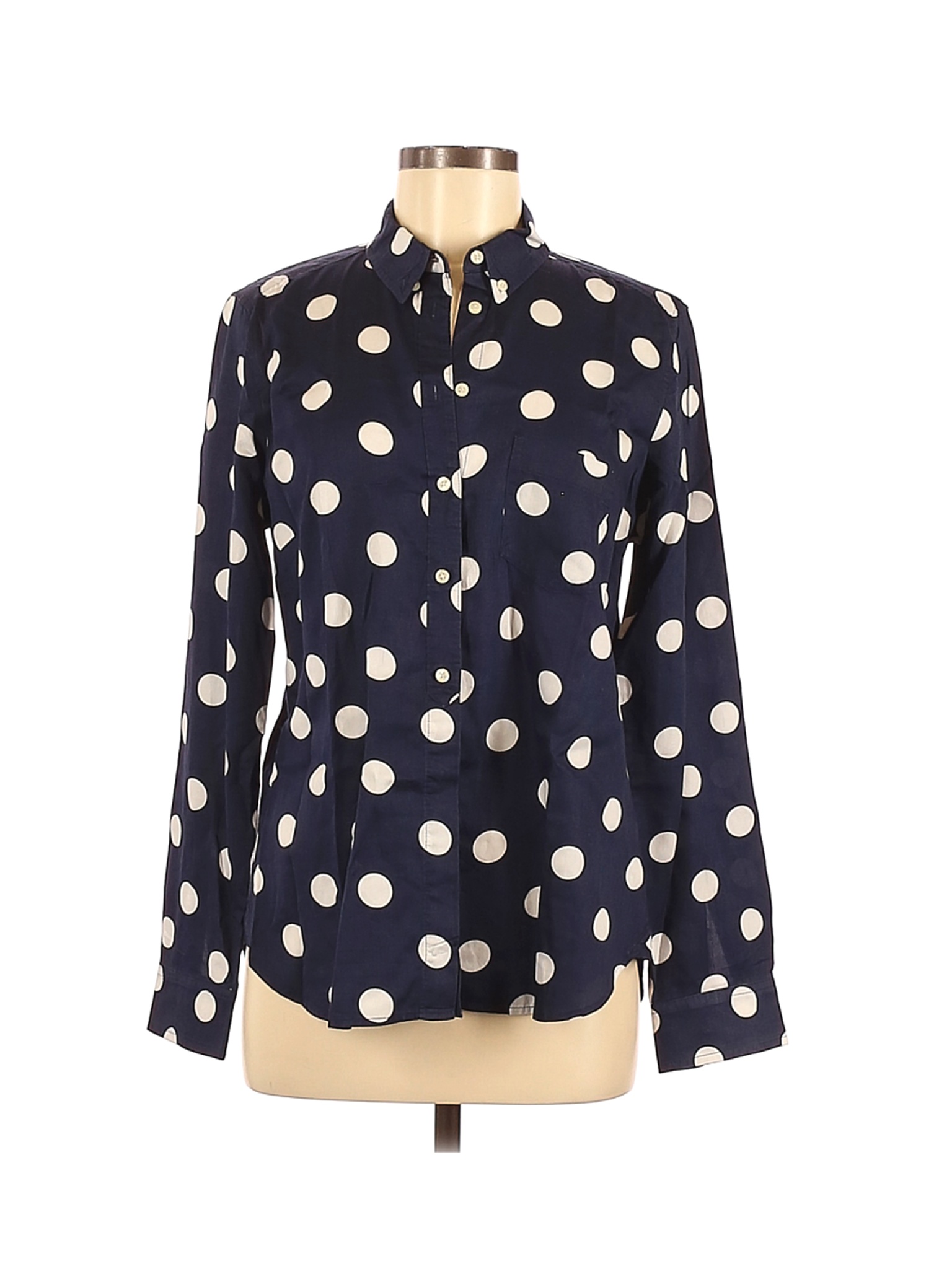 Gap Women Black Long Sleeve Button-Down Shirt M | eBay