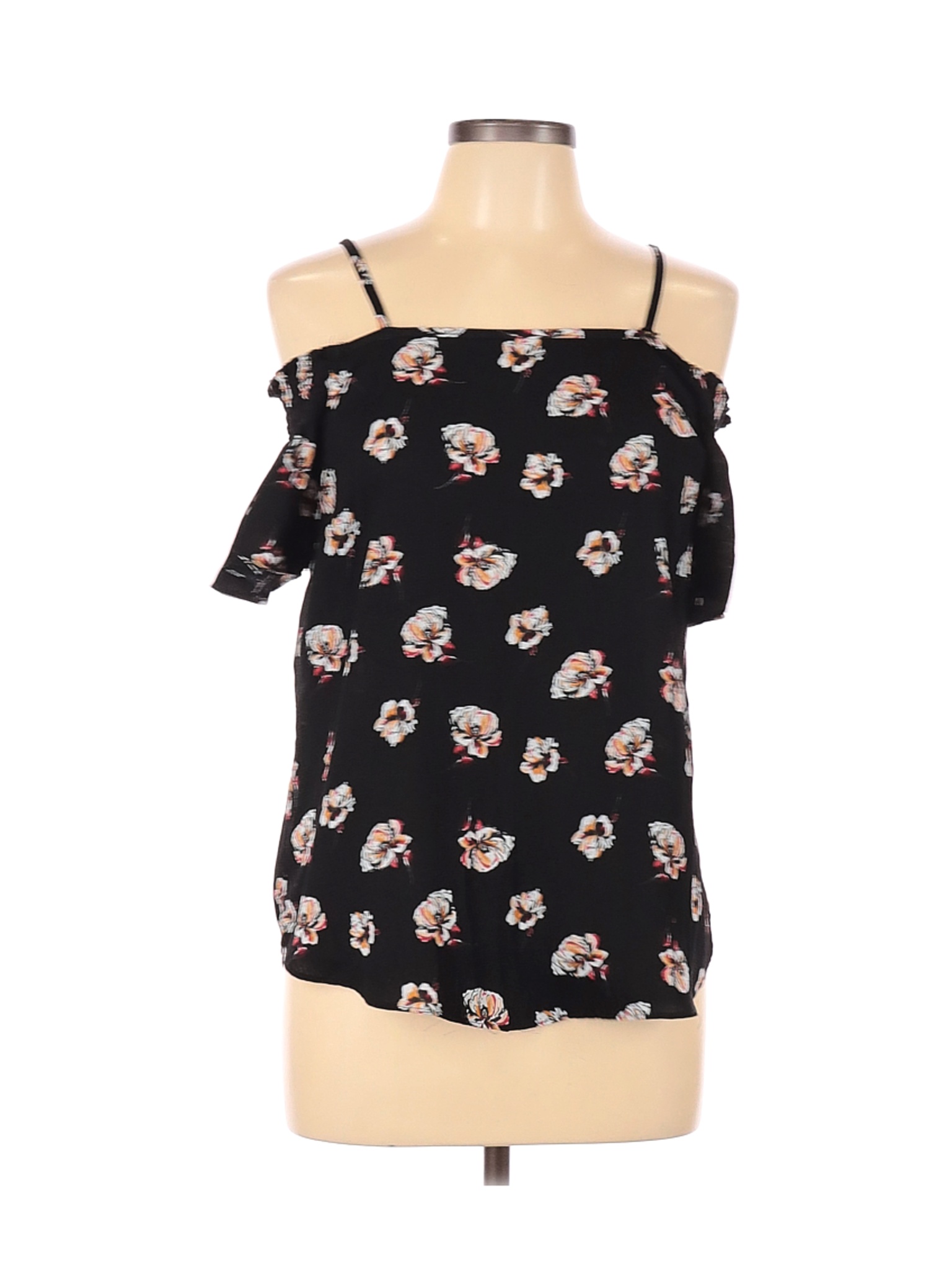 Papermoon Women Black Short Sleeve Blouse L | eBay