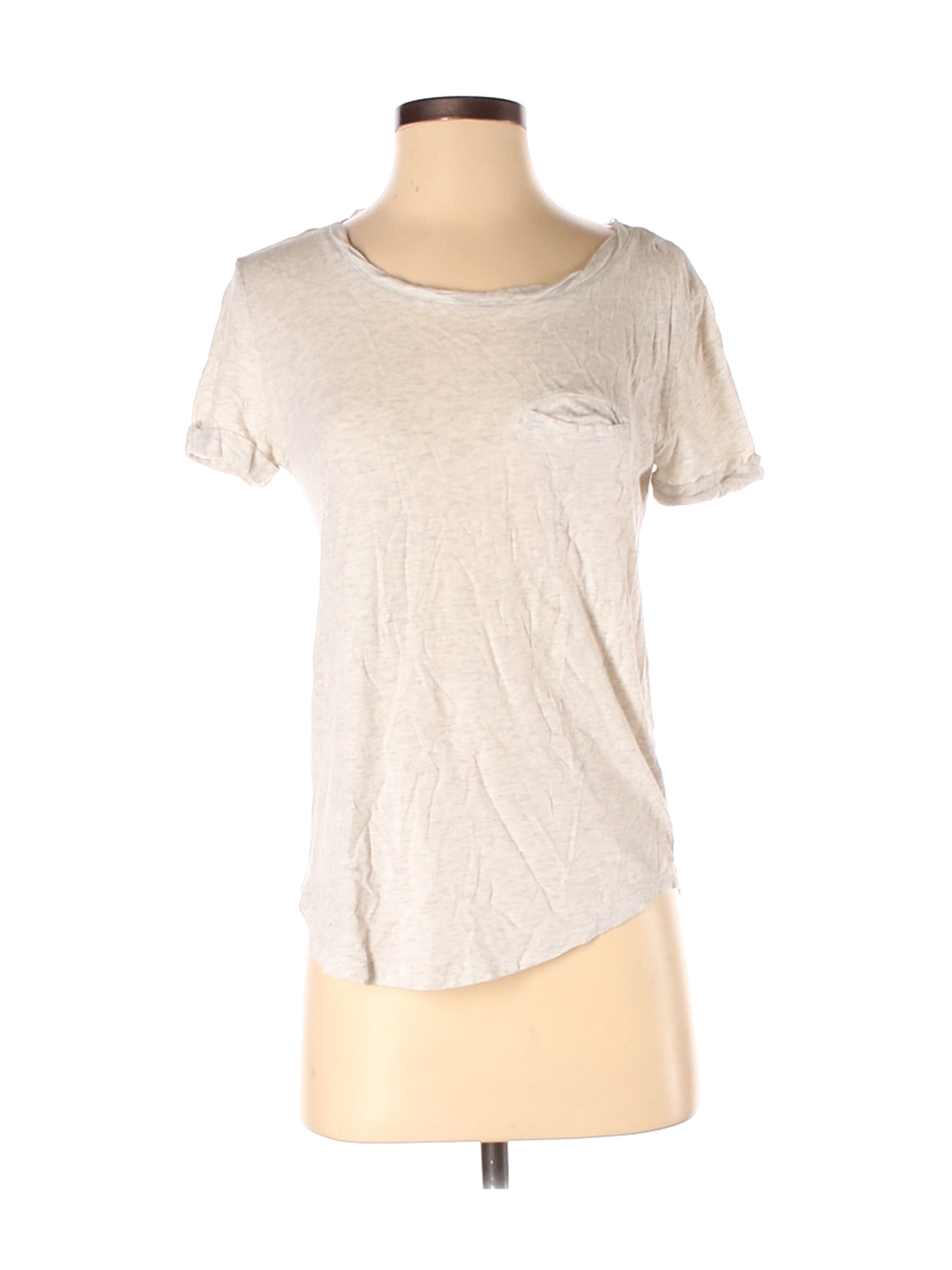 H&M Women Ivory Short Sleeve T-Shirt XS | eBay
