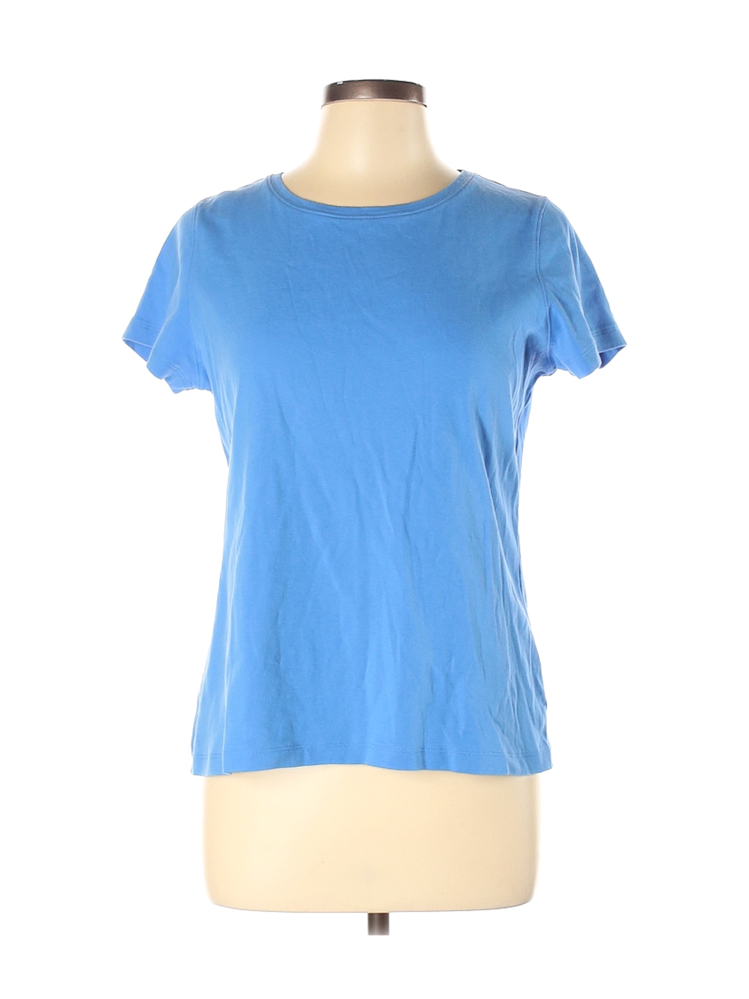 St. John's Bay Women Blue Short Sleeve T-Shirt L Petites | eBay