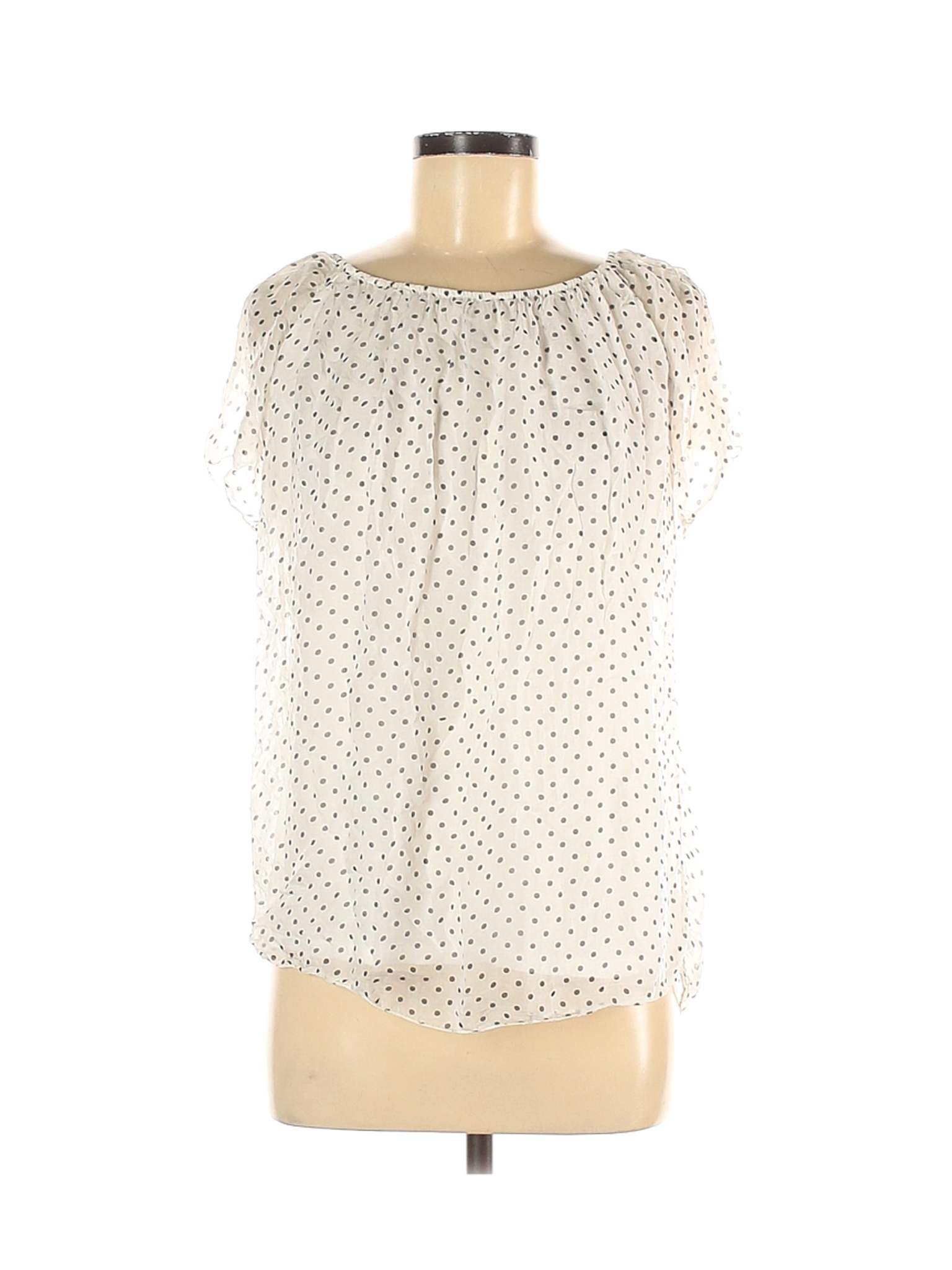 Luisa Ricci Women Ivory Short Sleeve Silk Top M | eBay