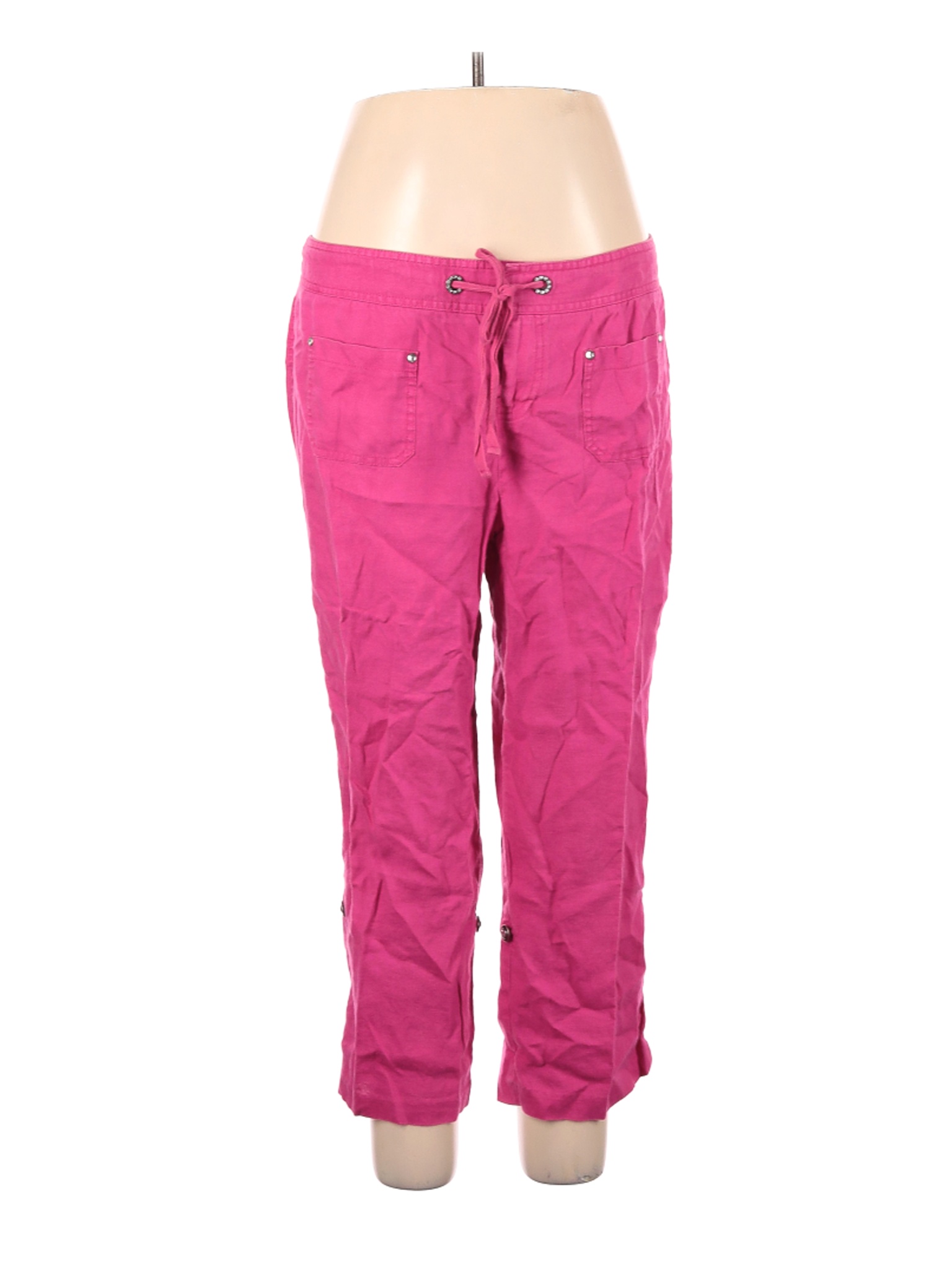 INC International Concepts Women Pink Linen Pants 16 | eBay