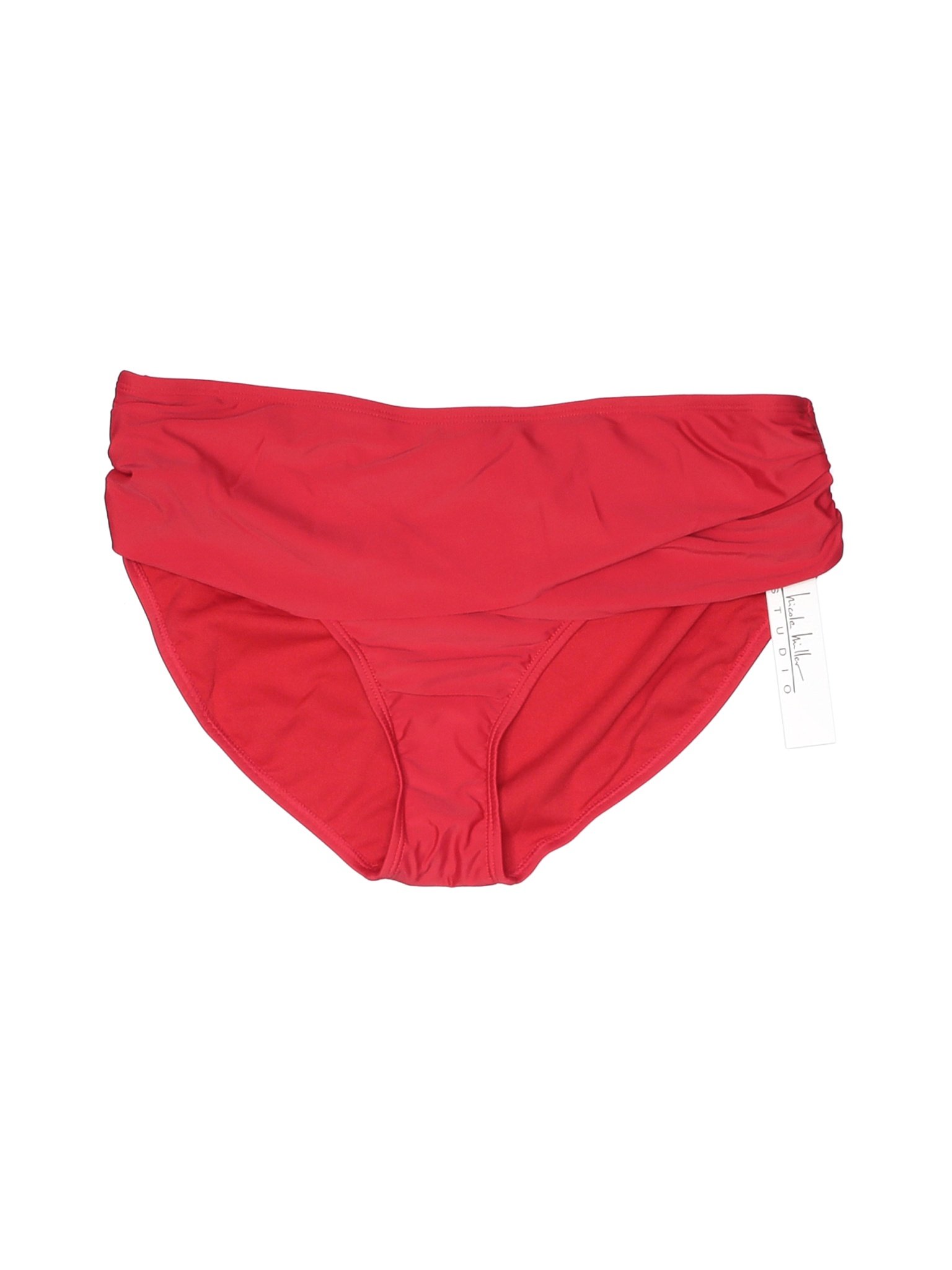 NWT Nicole by Nicole Miller Women Red Swimsuit Bottoms L | eBay
