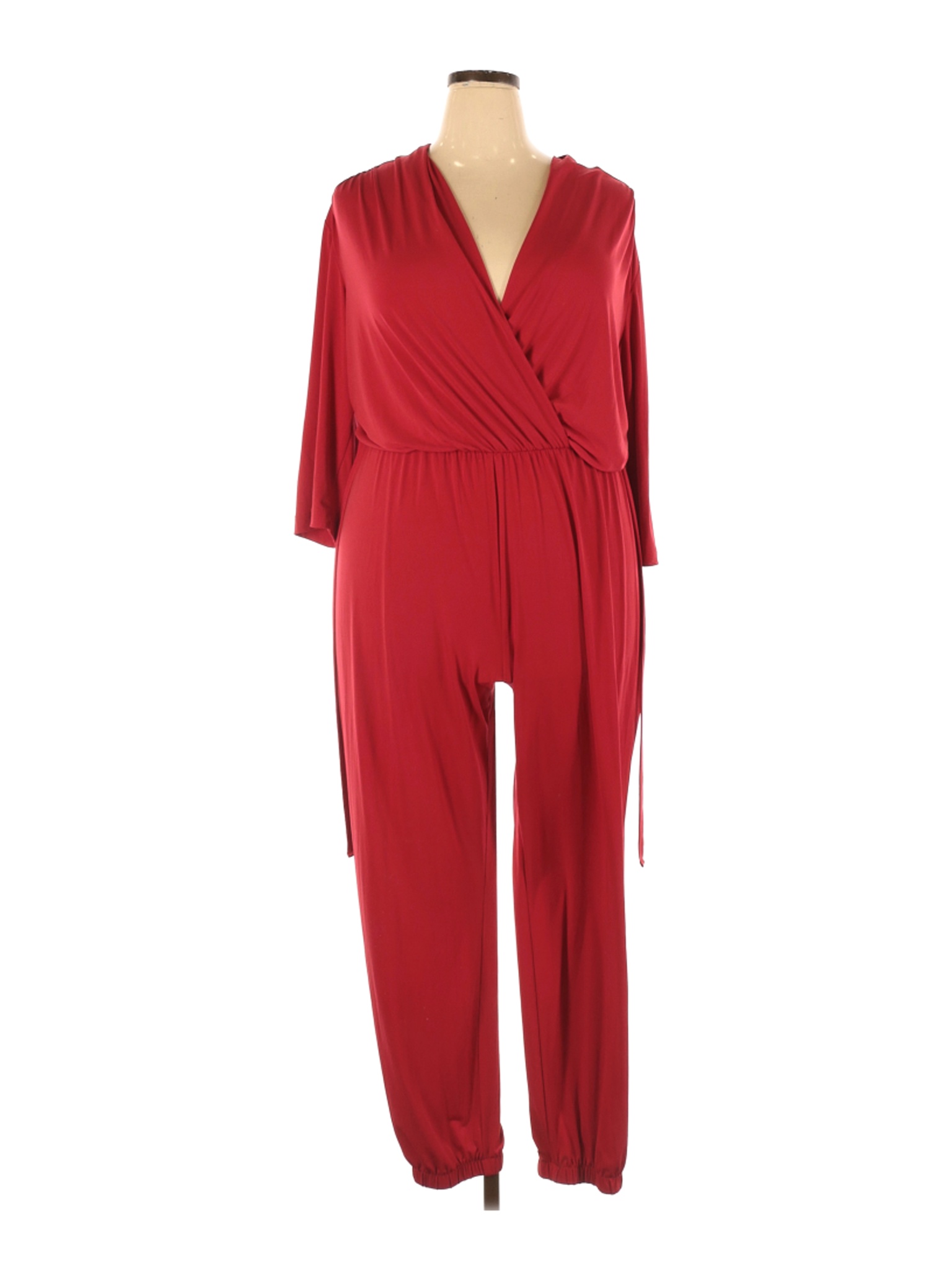 ashley stewart red jumpsuit
