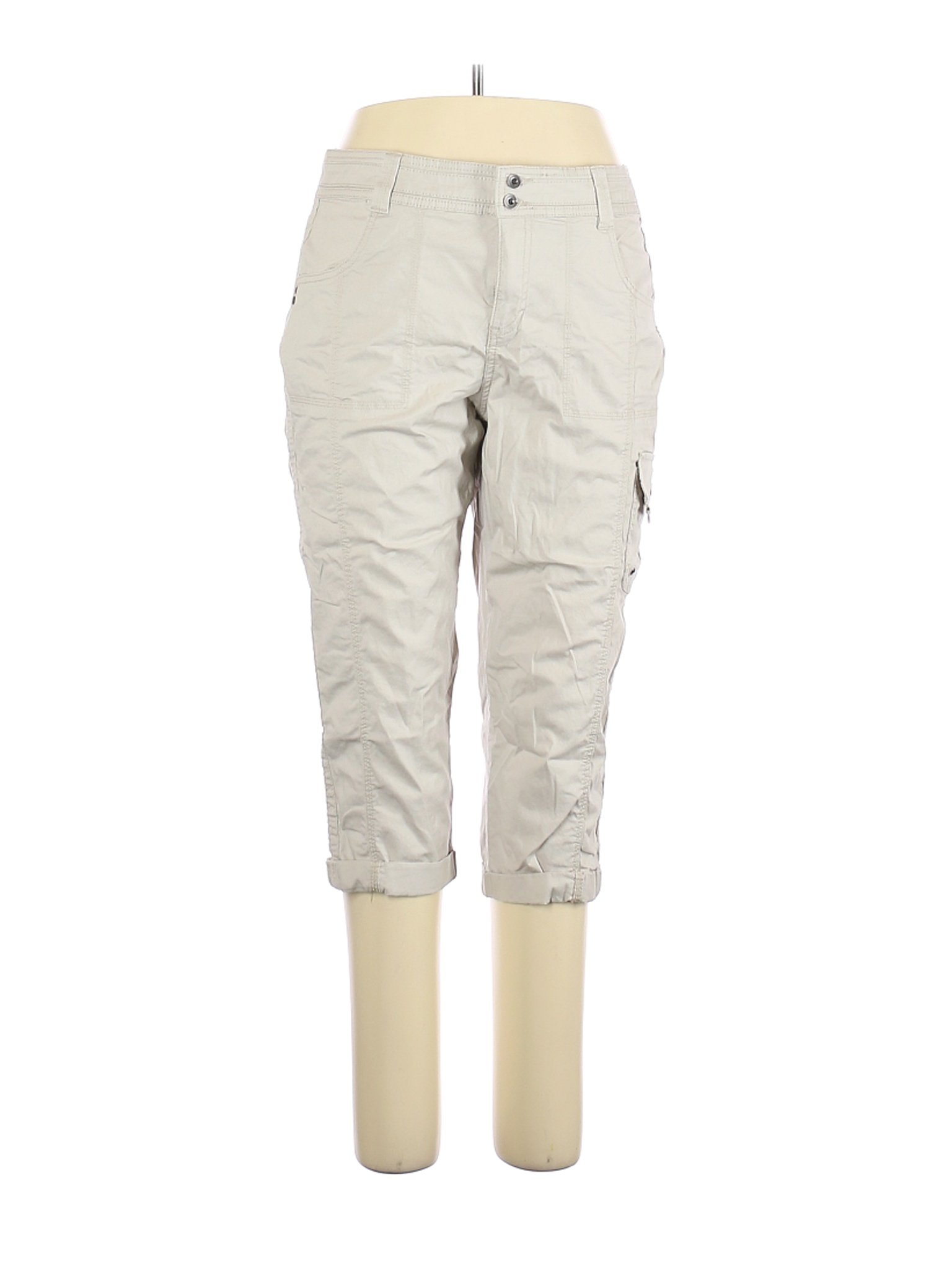 Style&Co Women Ivory Cargo Pants 14 | eBay