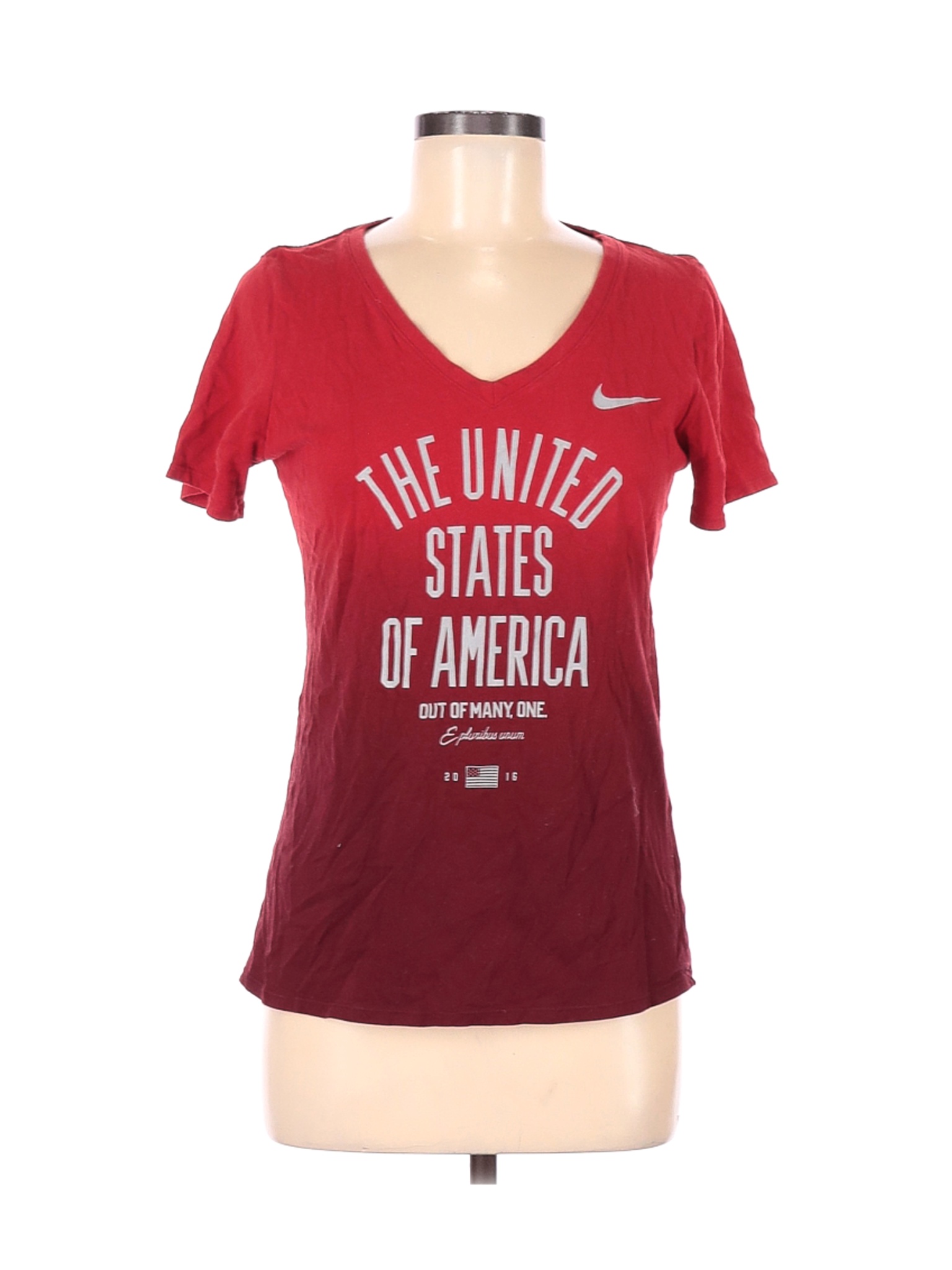 womens red nike t shirt