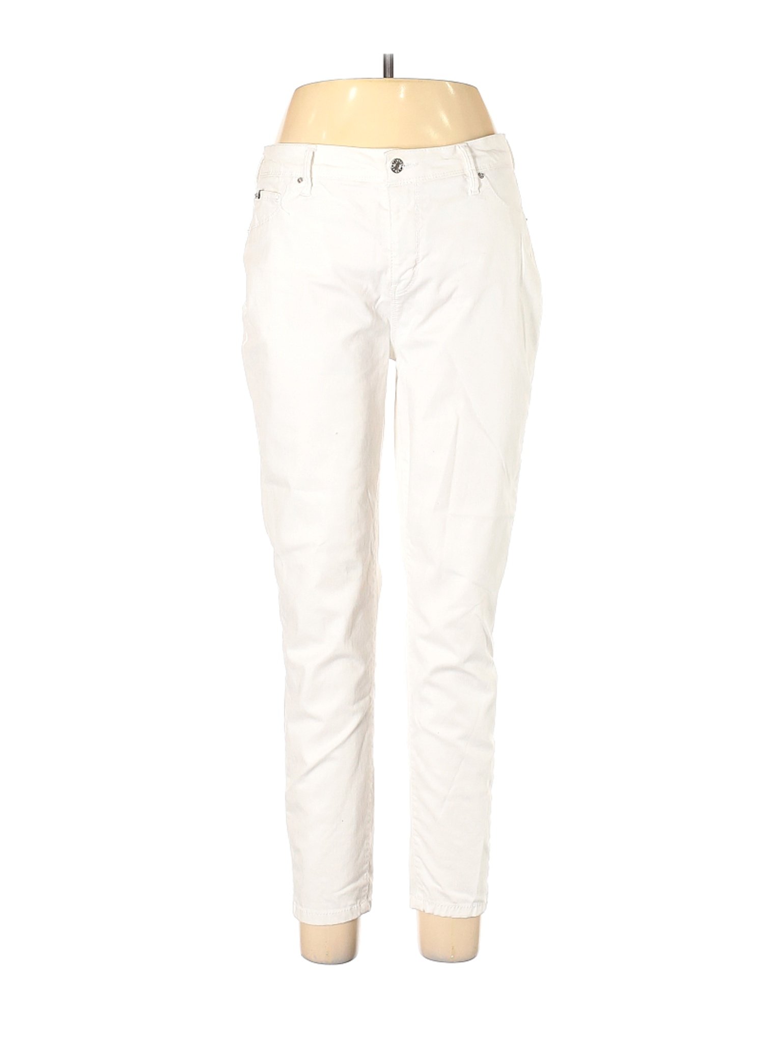 Curve Appeal Women White Jeans 12 | eBay