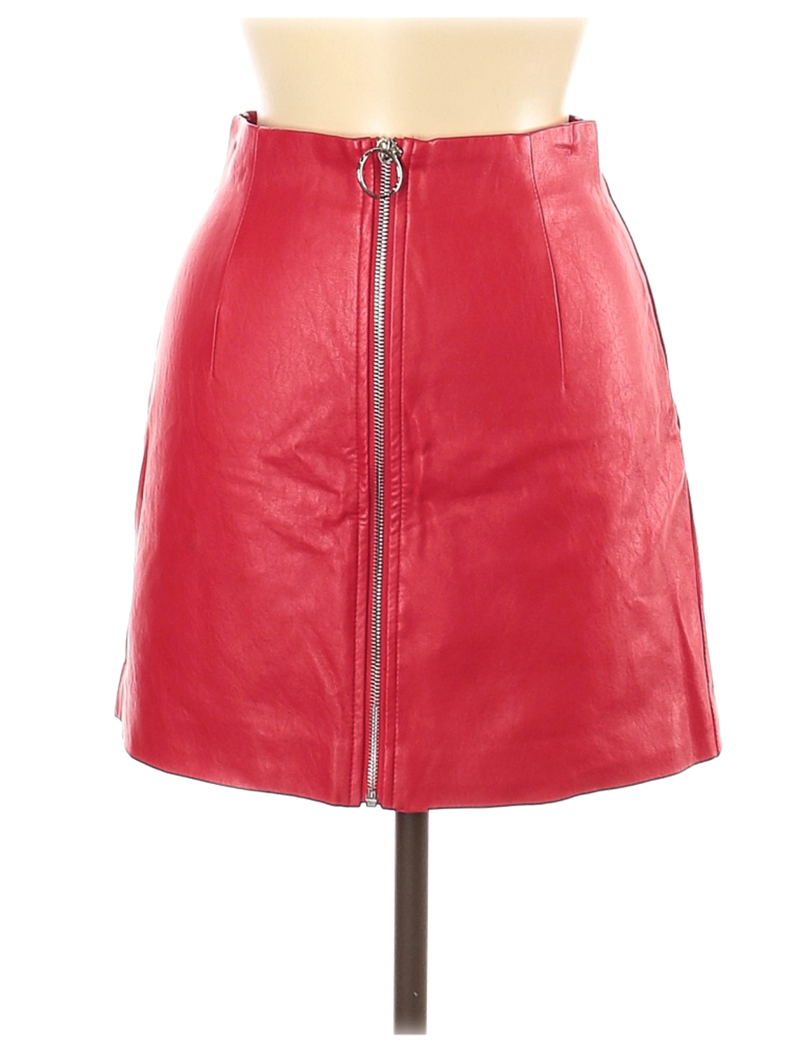 red leather skirt forever 21