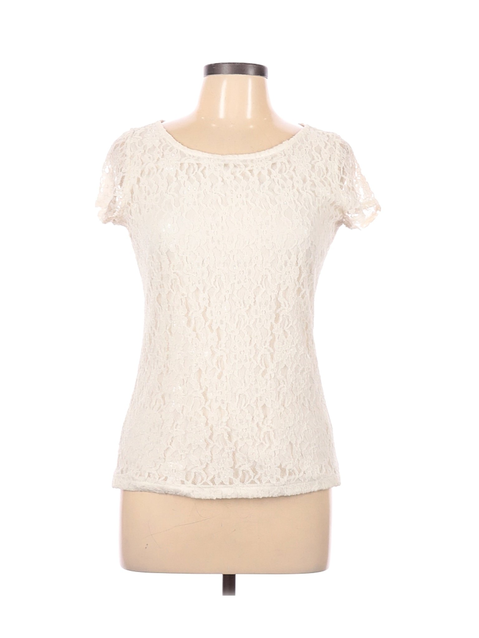 The Limited Women Ivory Short Sleeve Top M | eBay