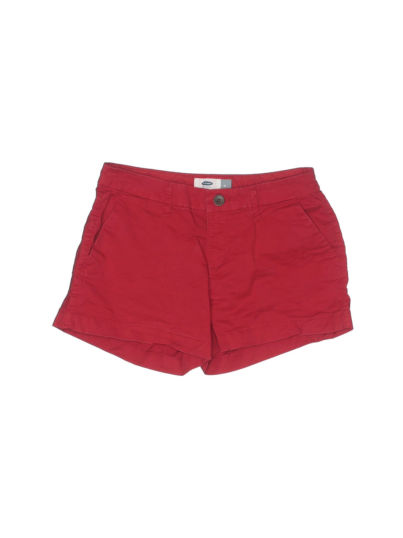 red khaki shorts