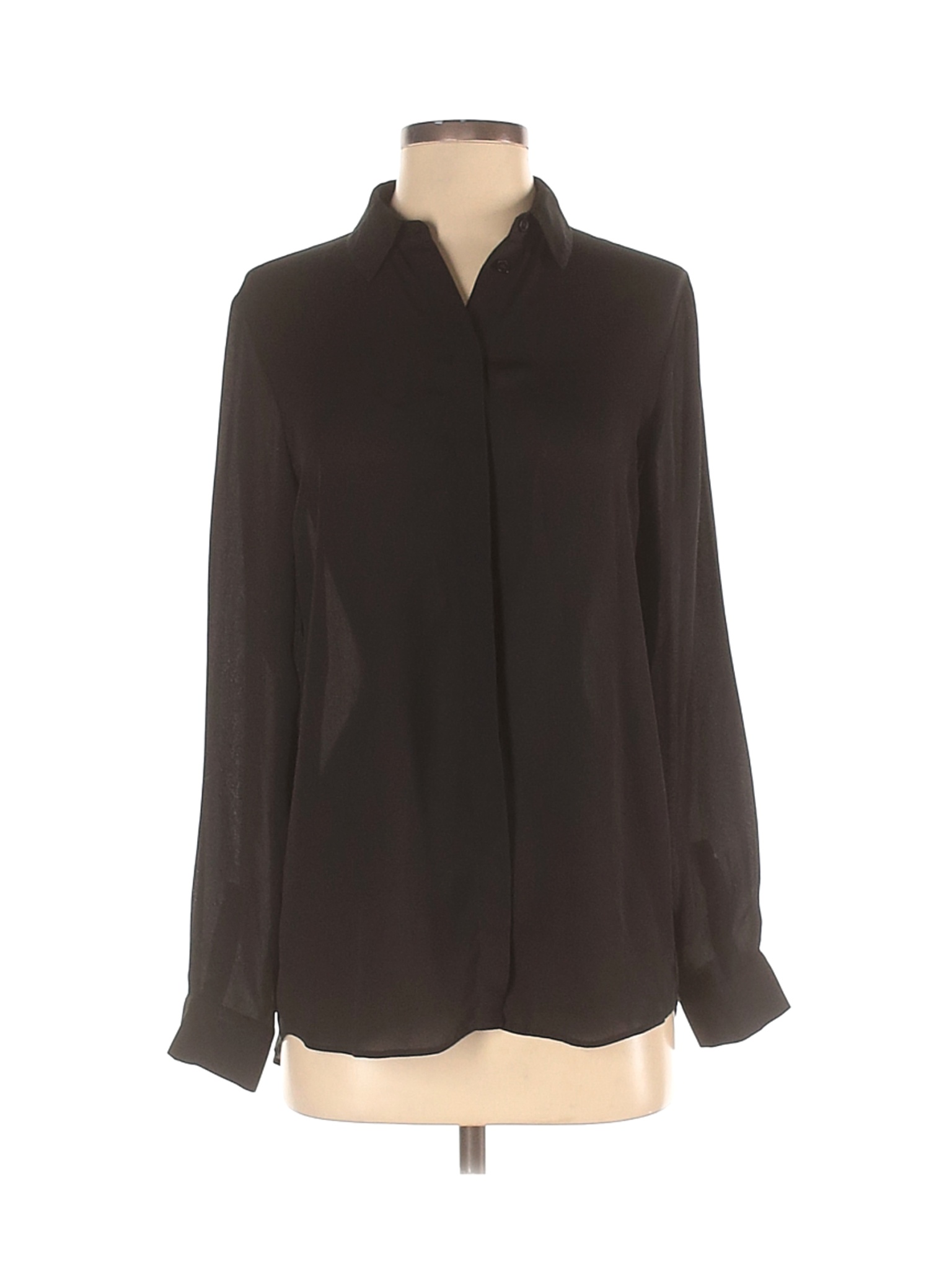 ASOS Women Brown Long Sleeve Button-Down Shirt 4 | eBay