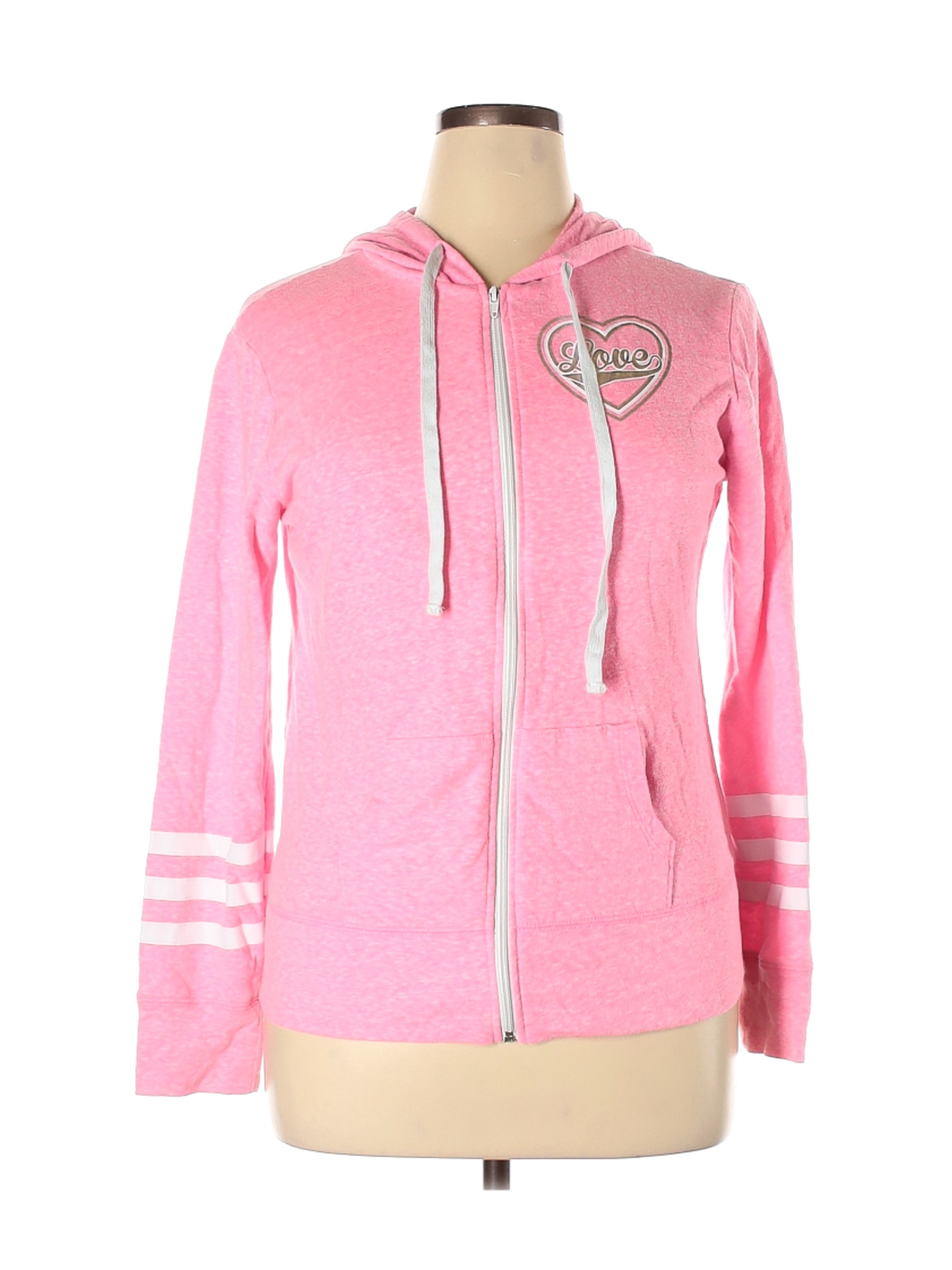Jerry Leigh Apparel Women Pink Zip Up Hoodie XL | eBay