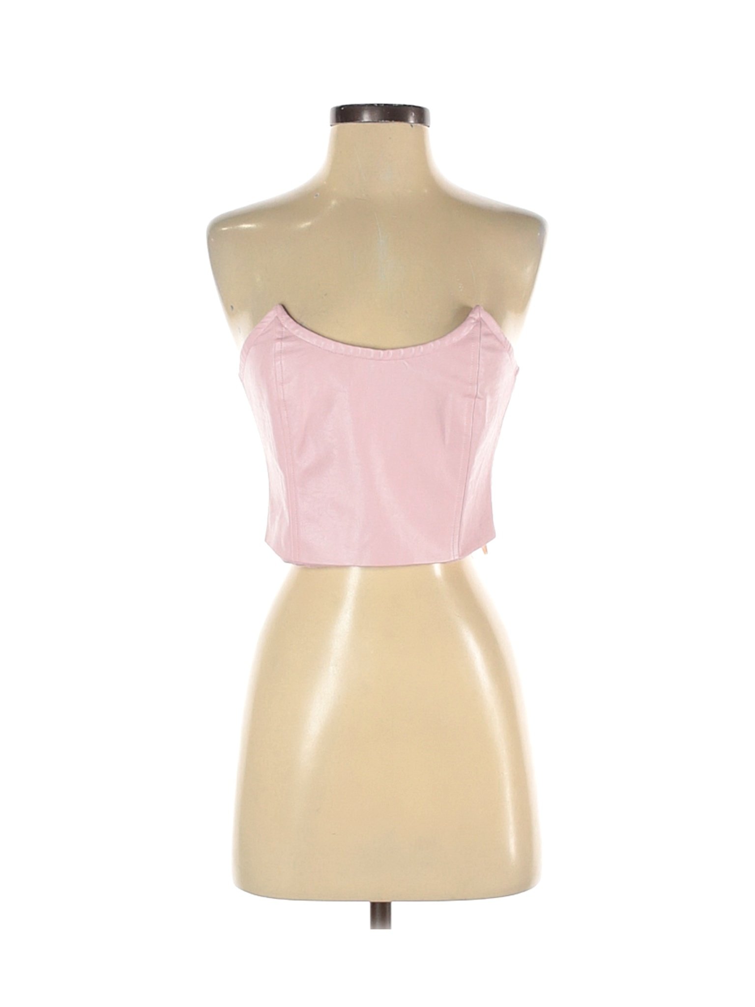 4SI3NNAI Women Pink Faux Leather Top S | eBay