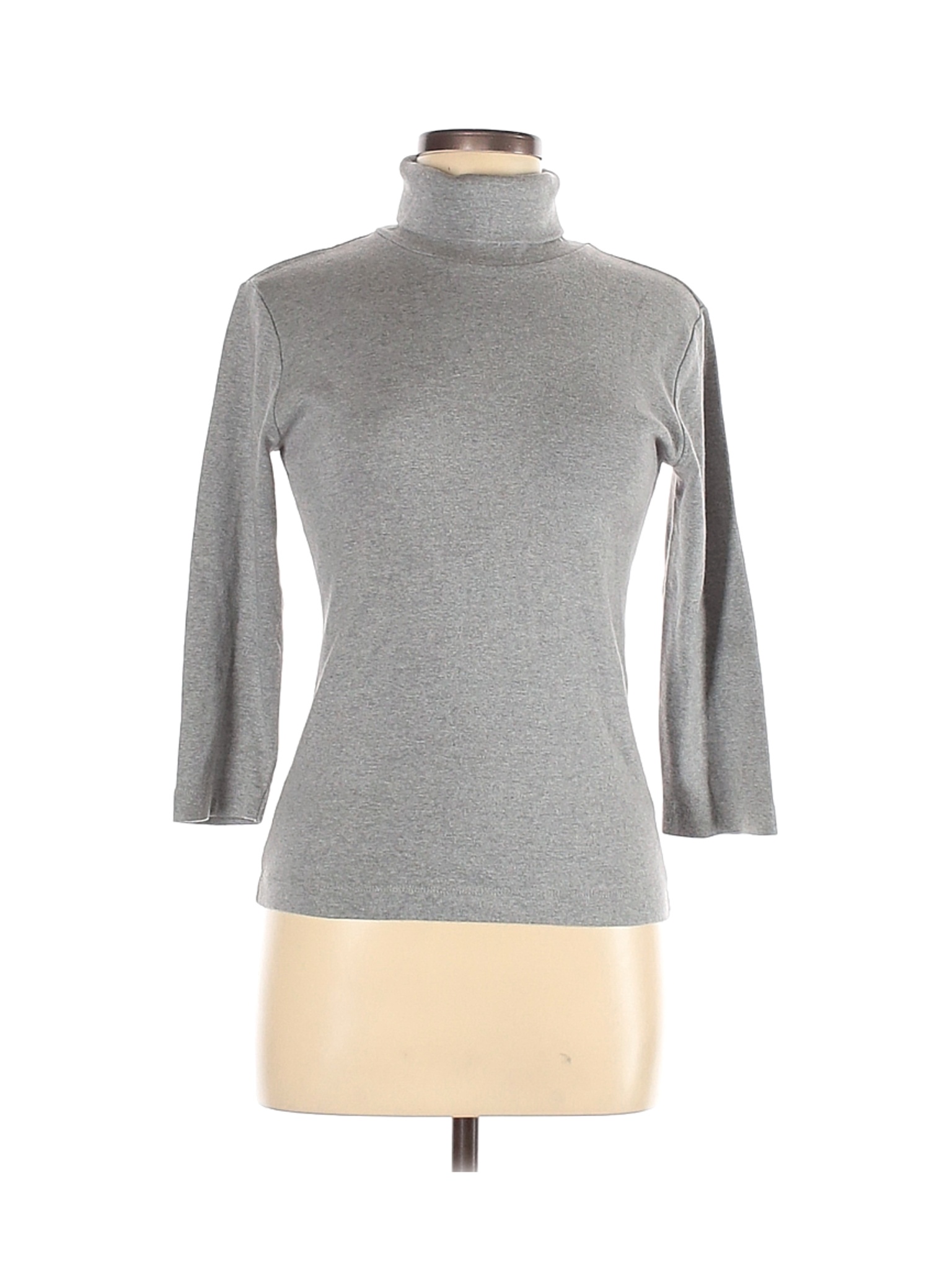 The Limited Women Gray 3/4 Sleeve Turtleneck M | eBay