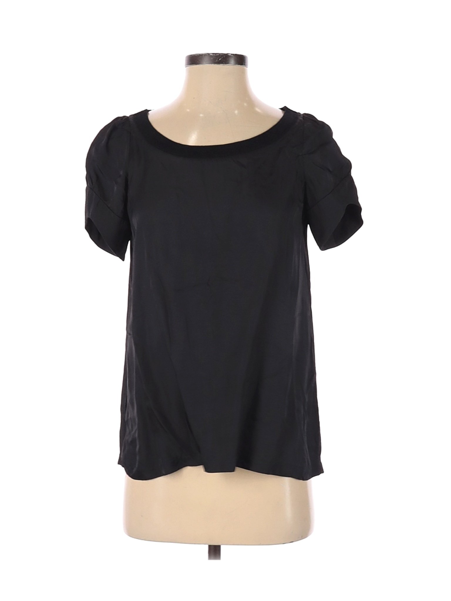 Club Monaco Women Black Short Sleeve Blouse S | eBay