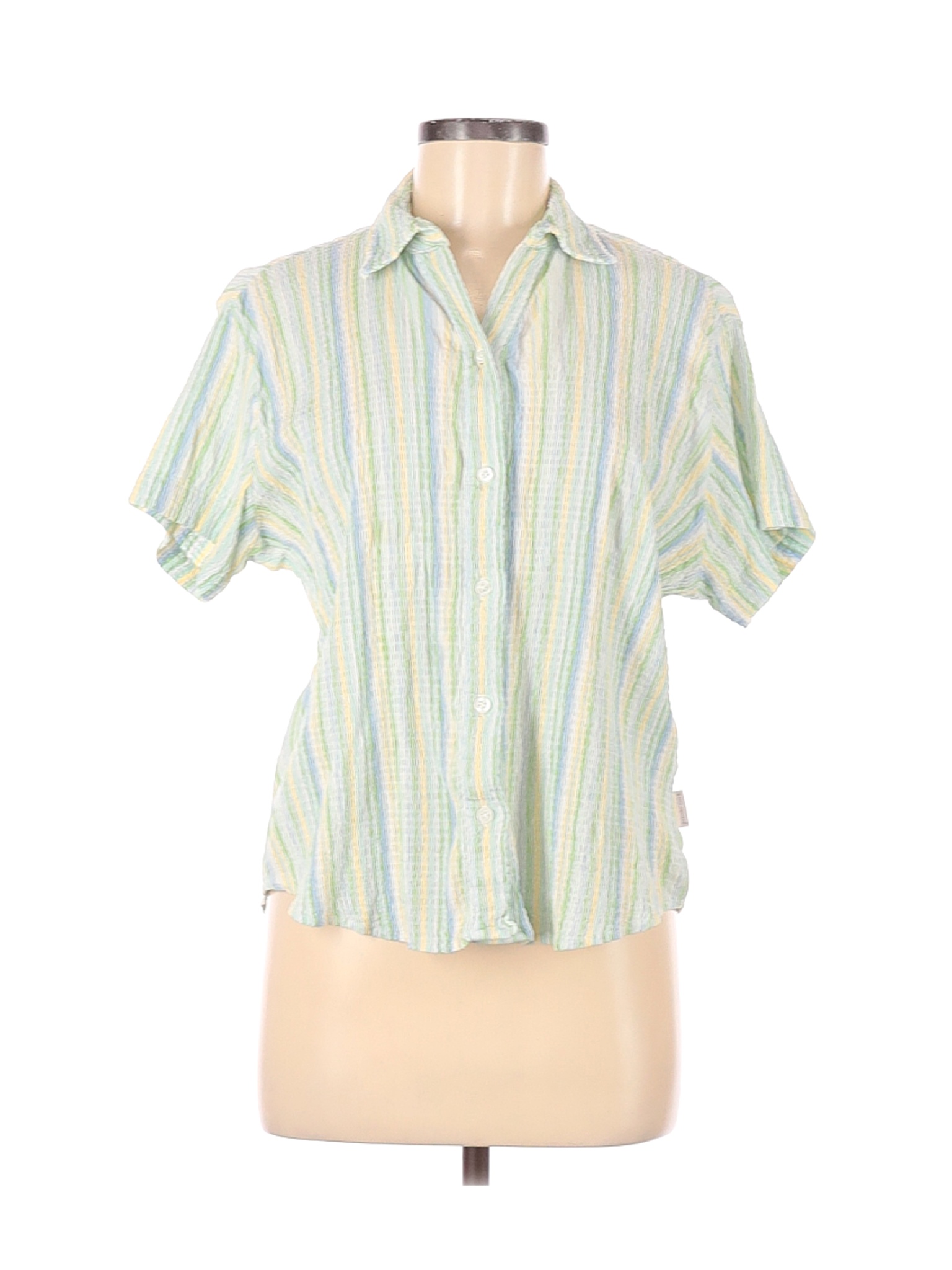 Woolrich Women Green Short Sleeve Button-Down Shirt M | eBay