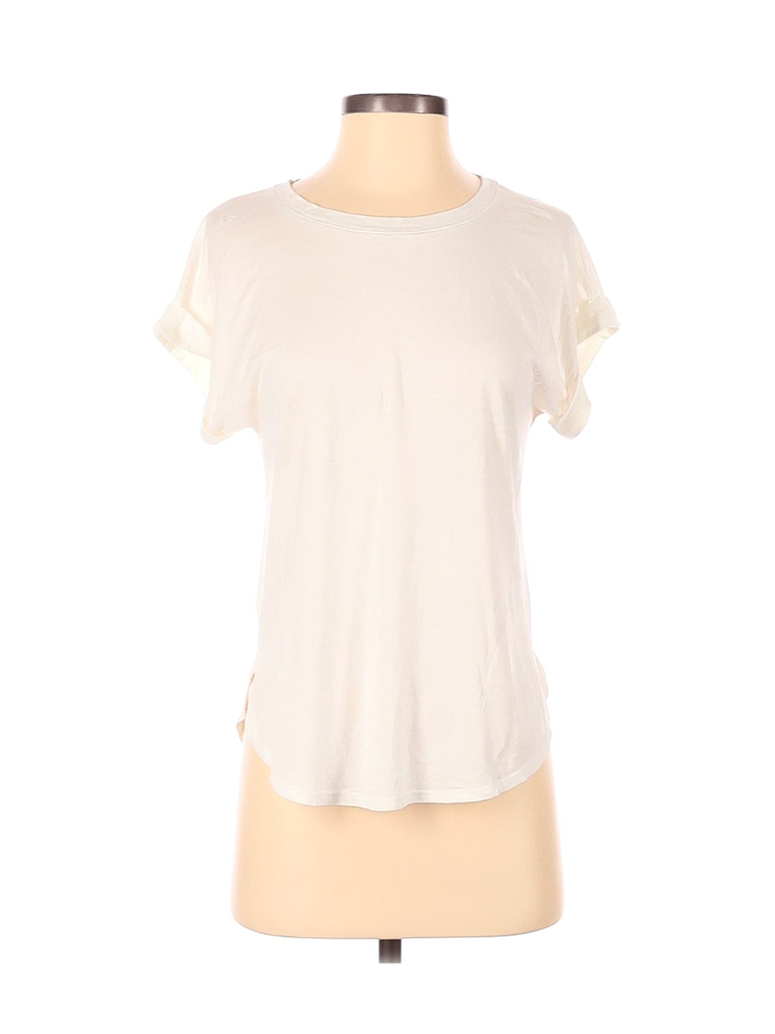 A New Day Women Ivory Short Sleeve T-Shirt XS | eBay