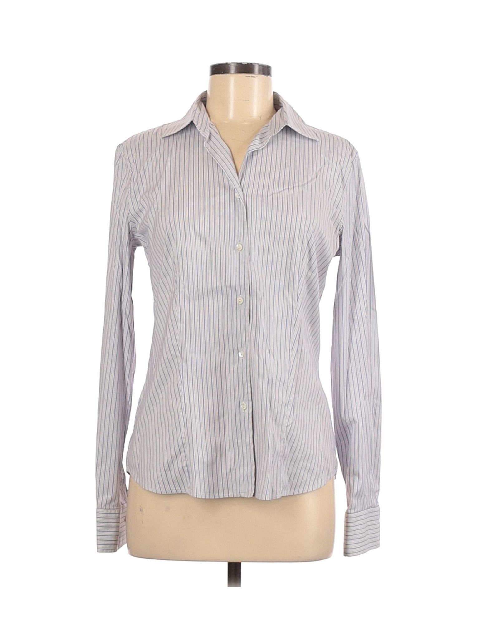 Loro Piana Women Blue Long Sleeve Button-Down Shirt 44 italian | eBay