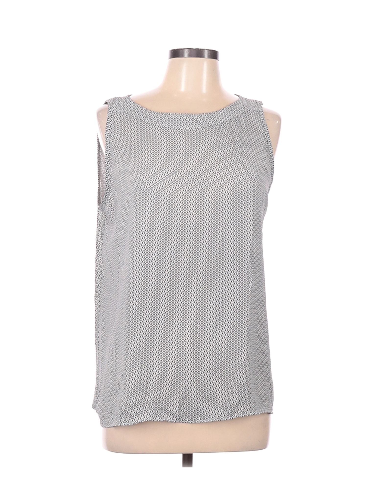 Ann Taylor LOFT Women Gray Sleeveless Blouse L | eBay