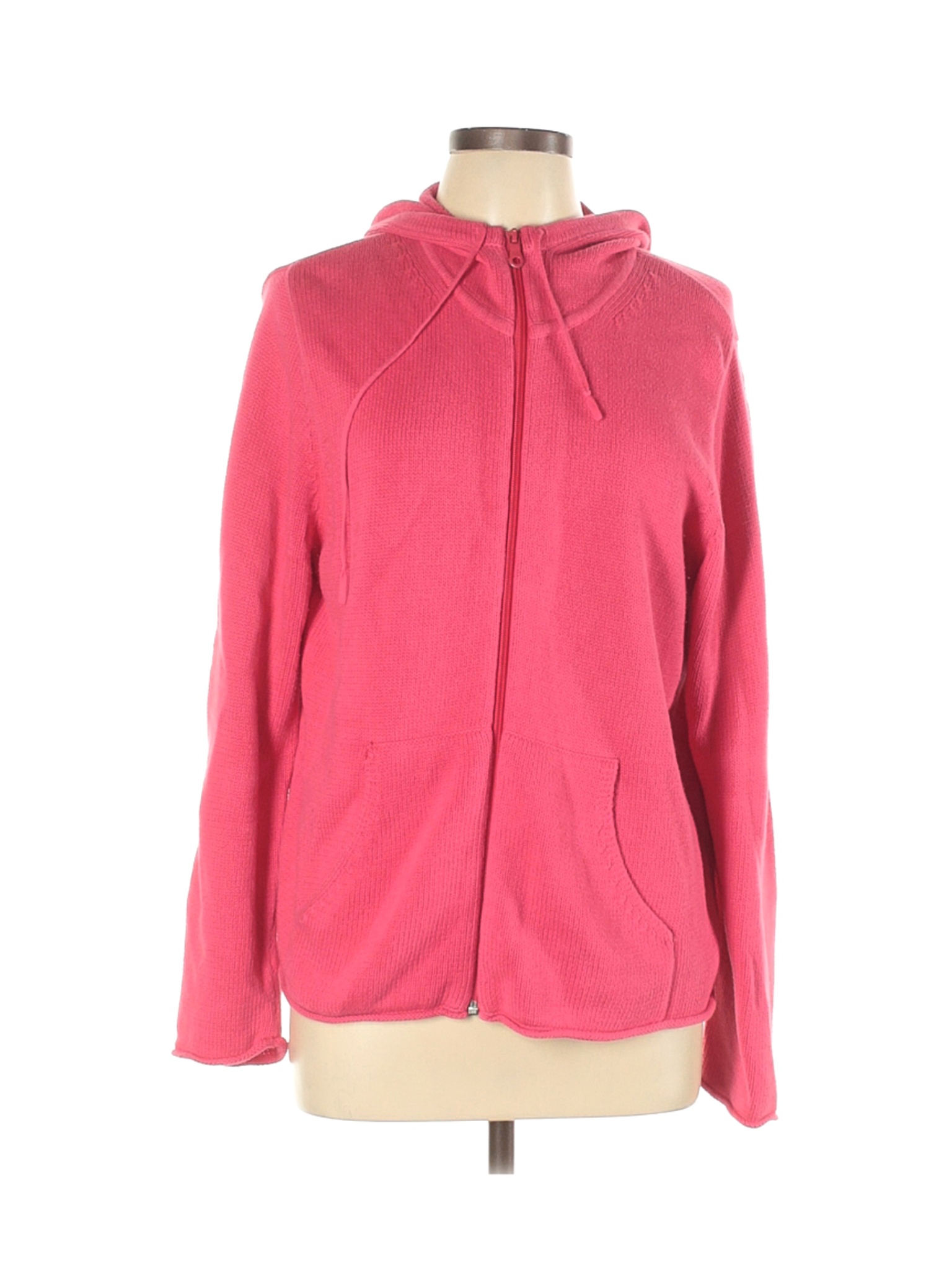 Karen Scott Sport Women Pink Zip Up Hoodie L | eBay