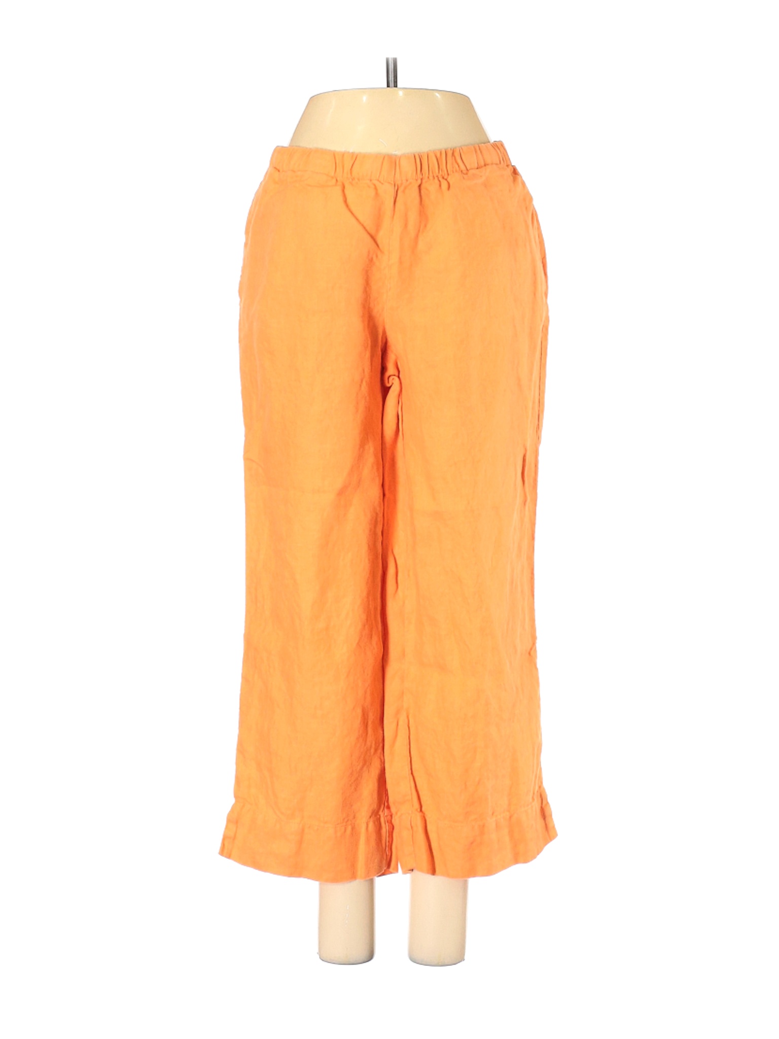 orange linen pants