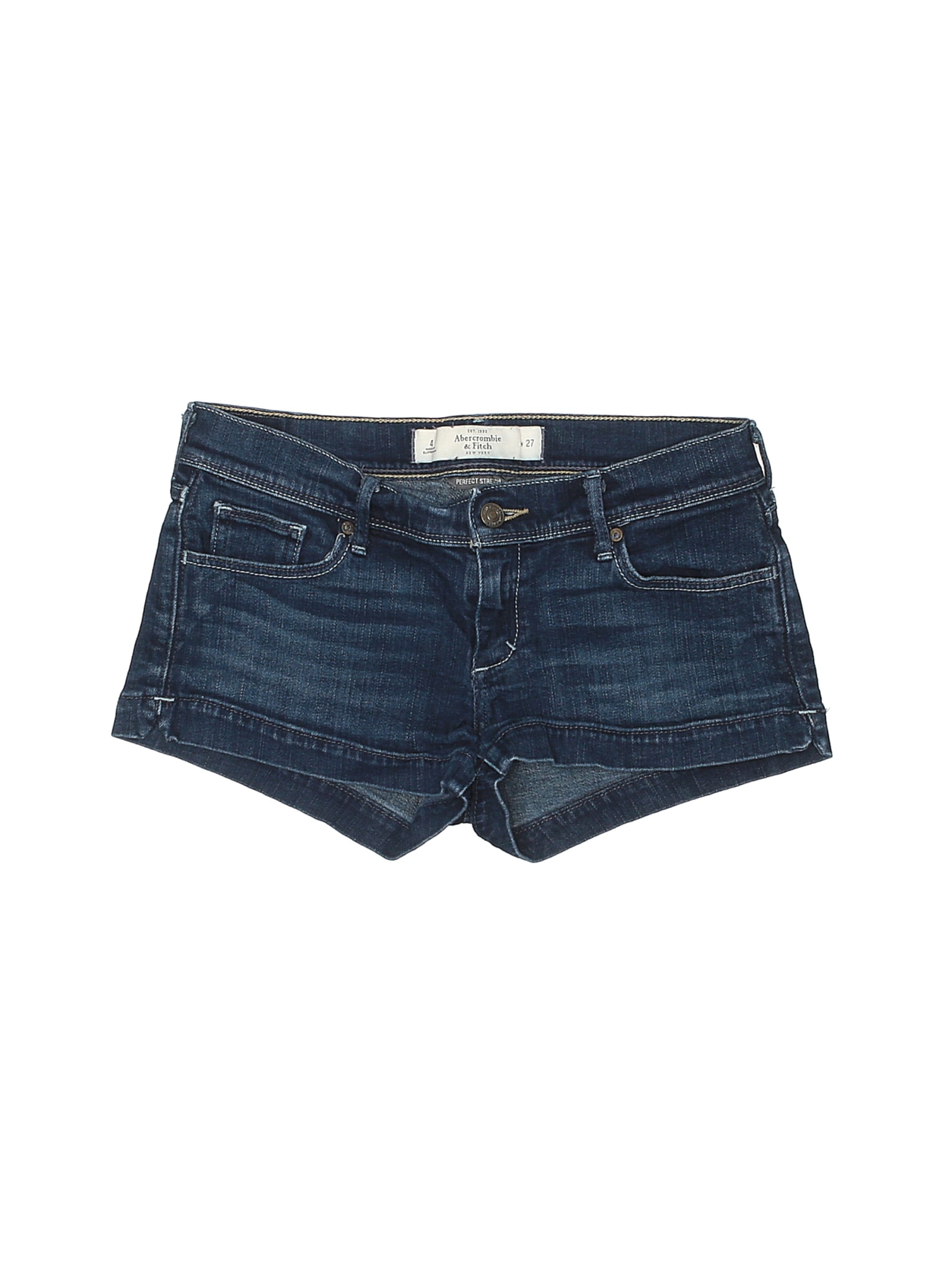 Abercrombie & Fitch Women Blue Denim Shorts 4 | eBay